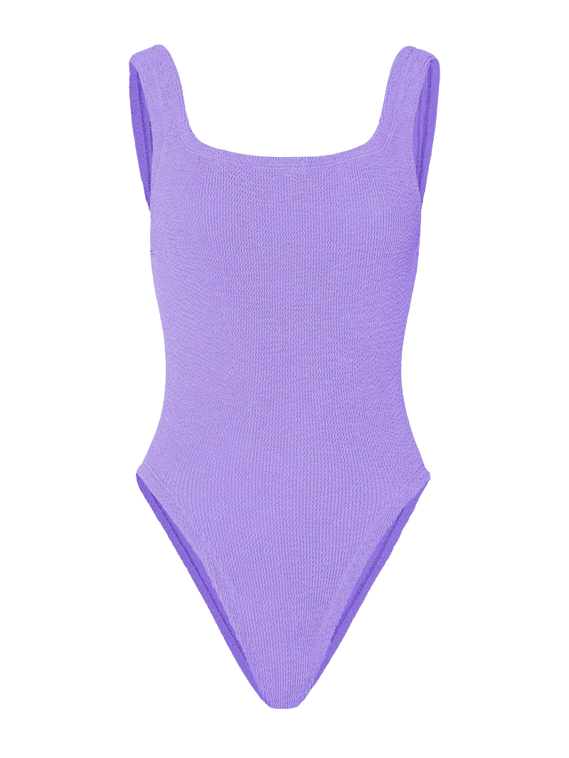 LINGERIE/PJ/SWIM Square Neck Swimsuit in Lilac Hunza G