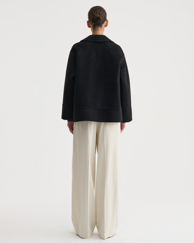 SWEATERS The Viki Short Coat in Black Nonchi