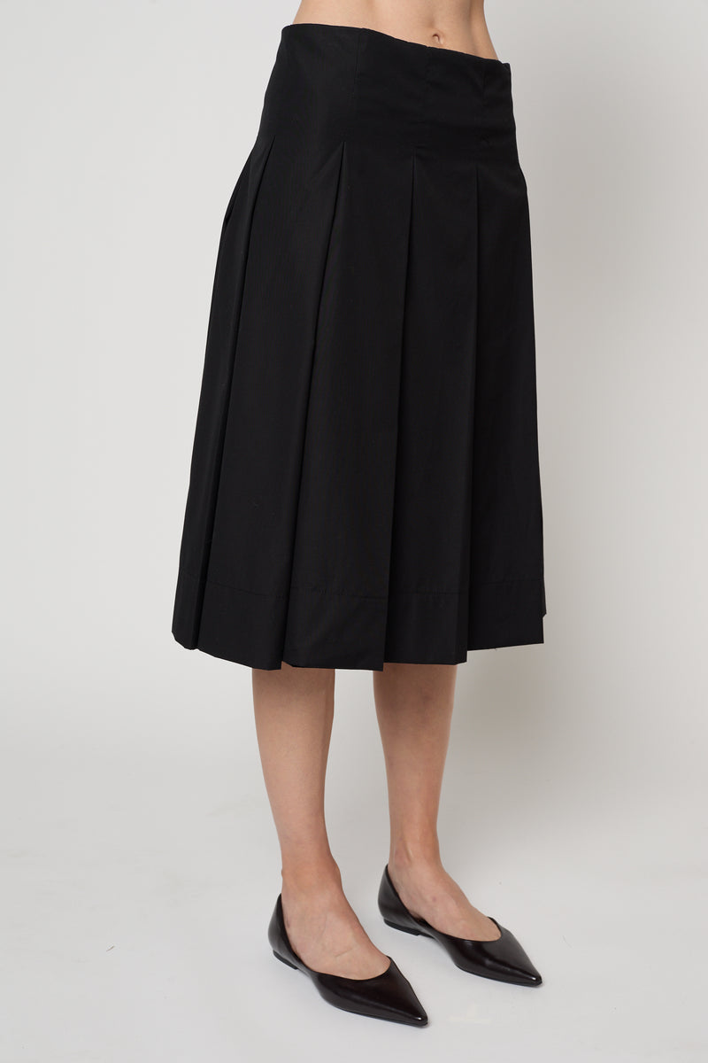 SKIRTS Pleat Skirt in Black Atelier Delphine