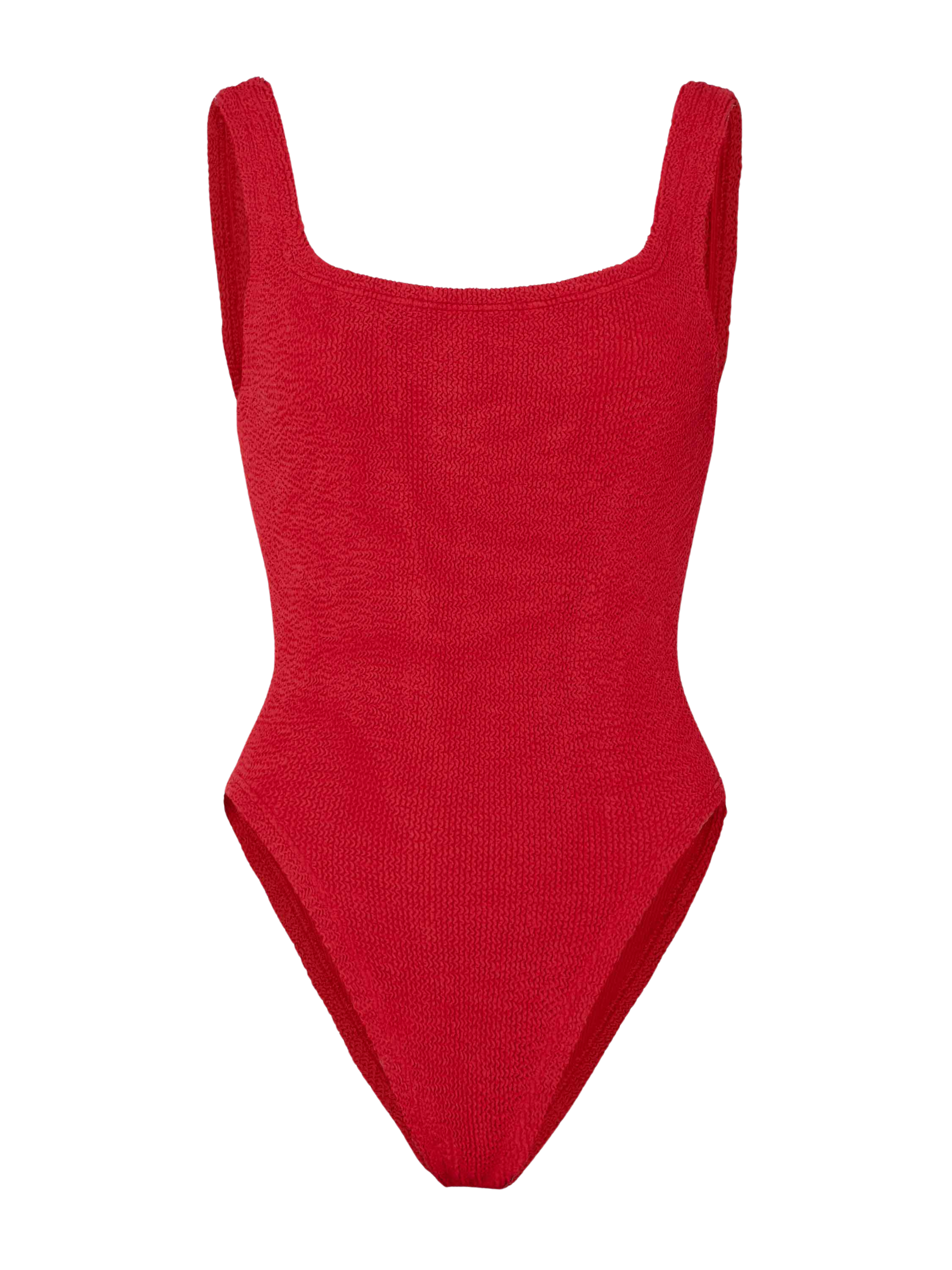 LINGERIE/PJ/SWIM Square Neck Swimsuit in Red Hunza G