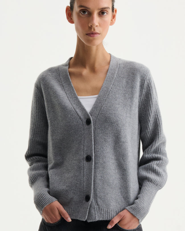 SWEATERS The Resort Cardigan in Derby Grey Nonchi