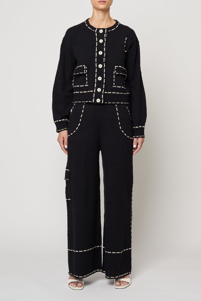 COATS/JACKET Lottie Jacket in Black & Tan Atelier Delphine