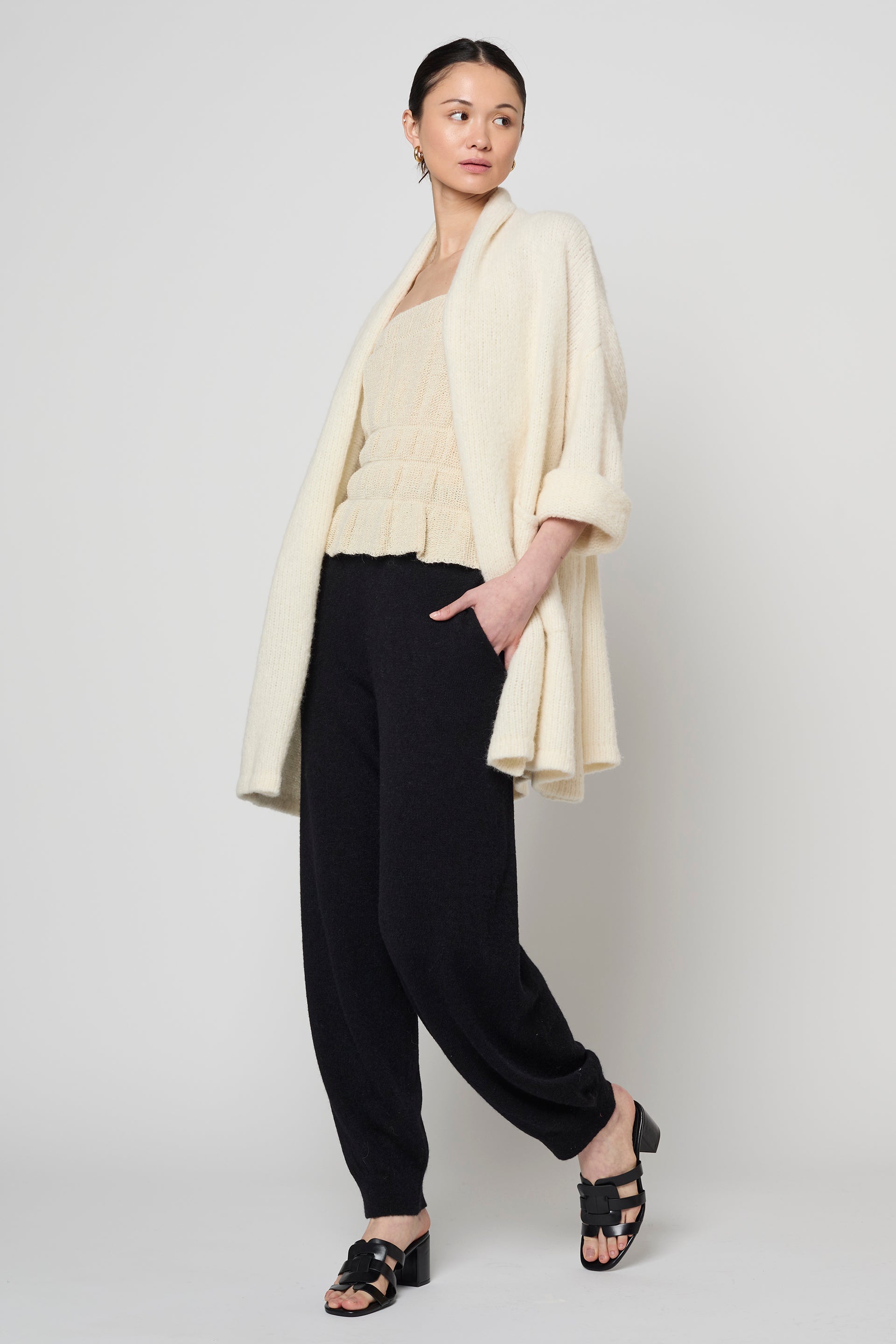 SWEATERS Haori Cardigan in Cream Atelier Delphine
