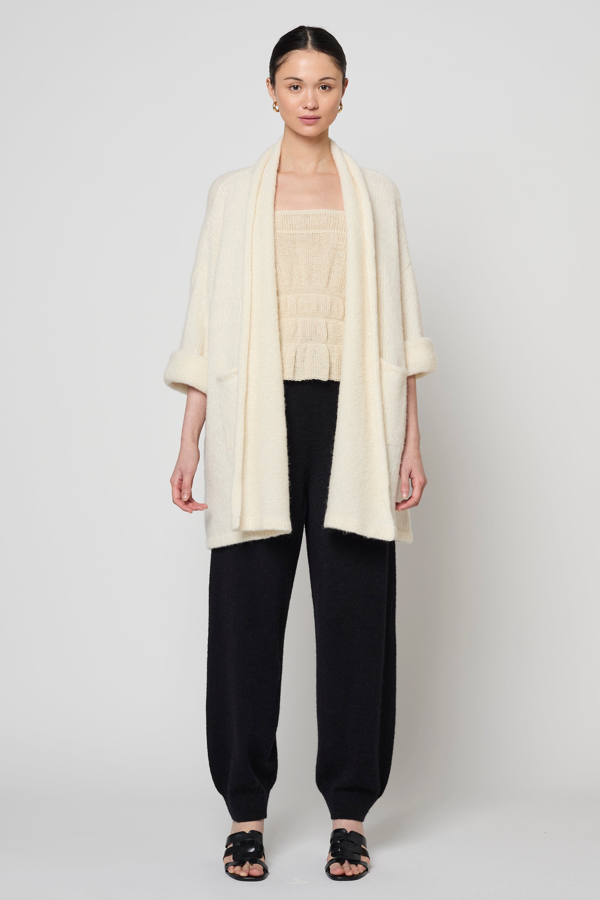 SWEATERS Haori Cardigan in Cream Atelier Delphine