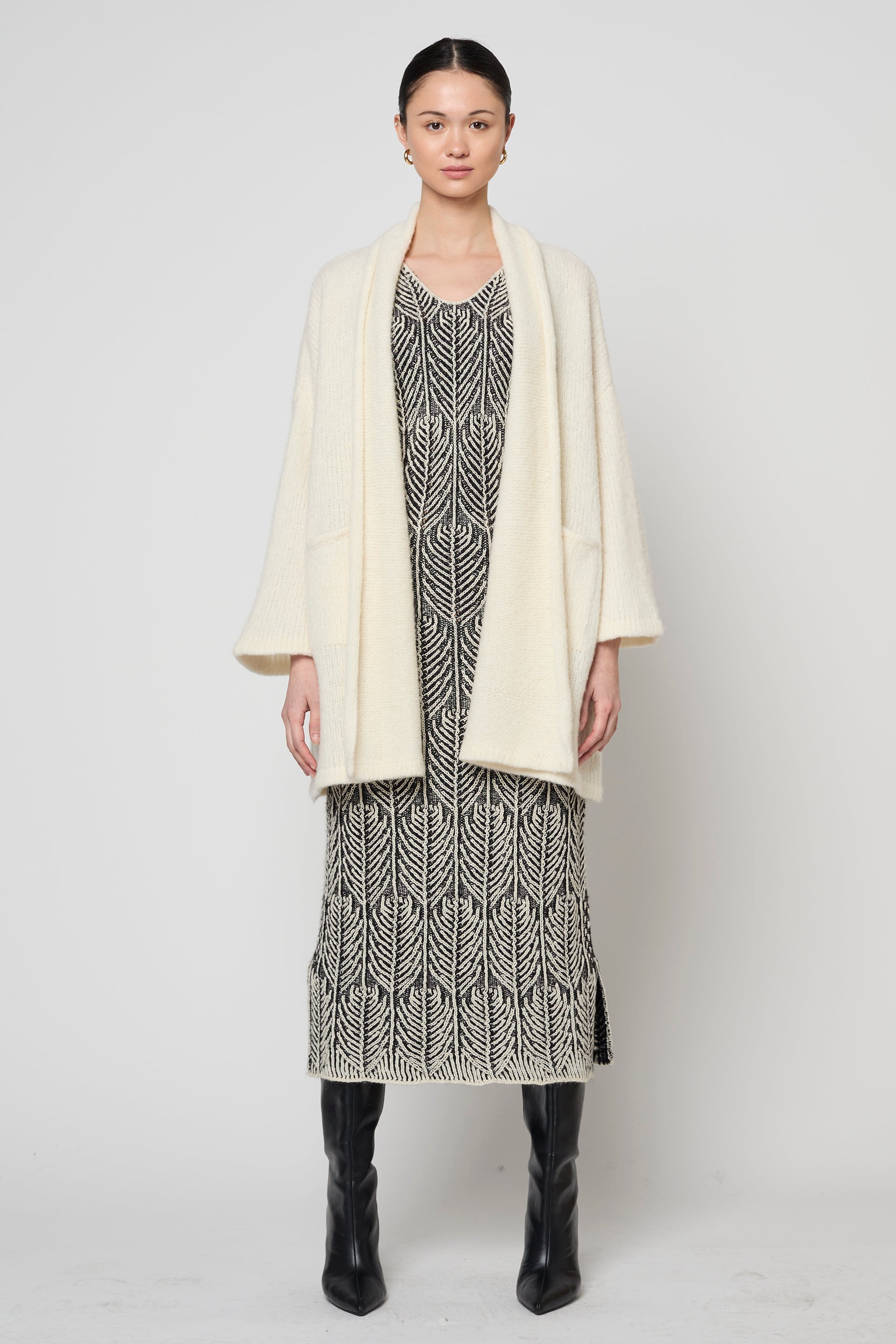 SWEATERS Haori Cardigan in Cream Atelier Delphine