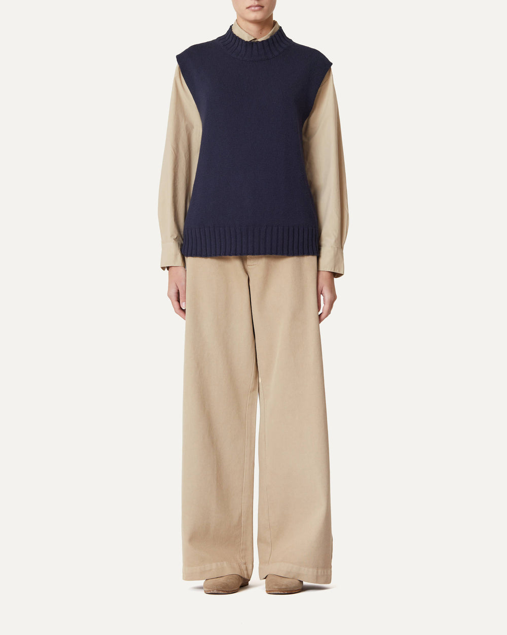 SWEATERS Gilet Flavio Knit Top in Atlantic Labo Art