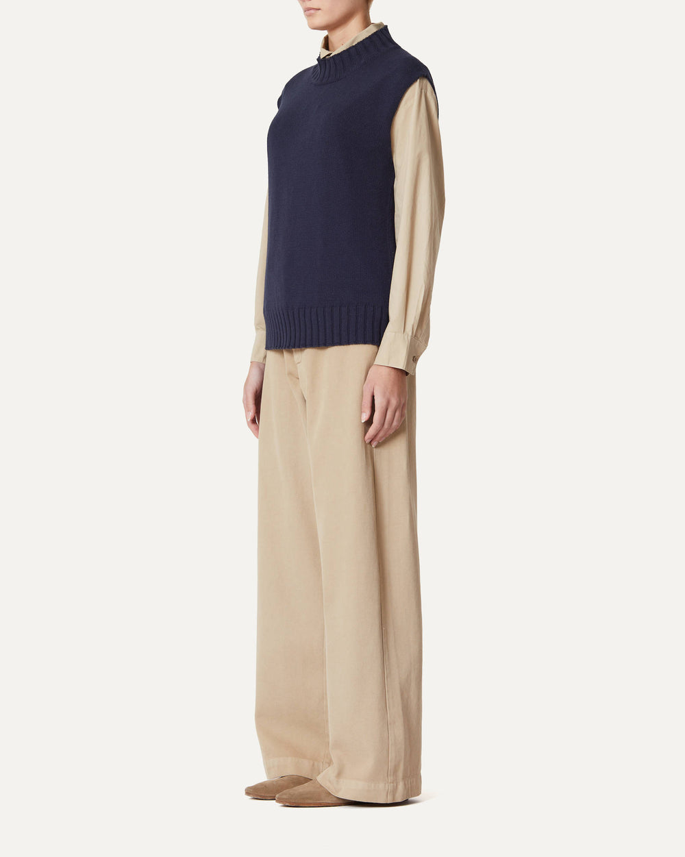 SWEATERS Gilet Flavio Knit Top in Atlantic Labo Art