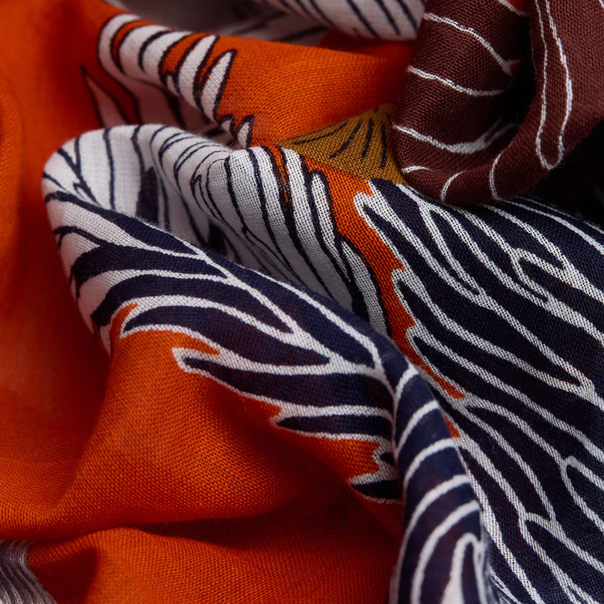ACCESSORIES Cotton Toutou Scarf in Orange Inoui Editions