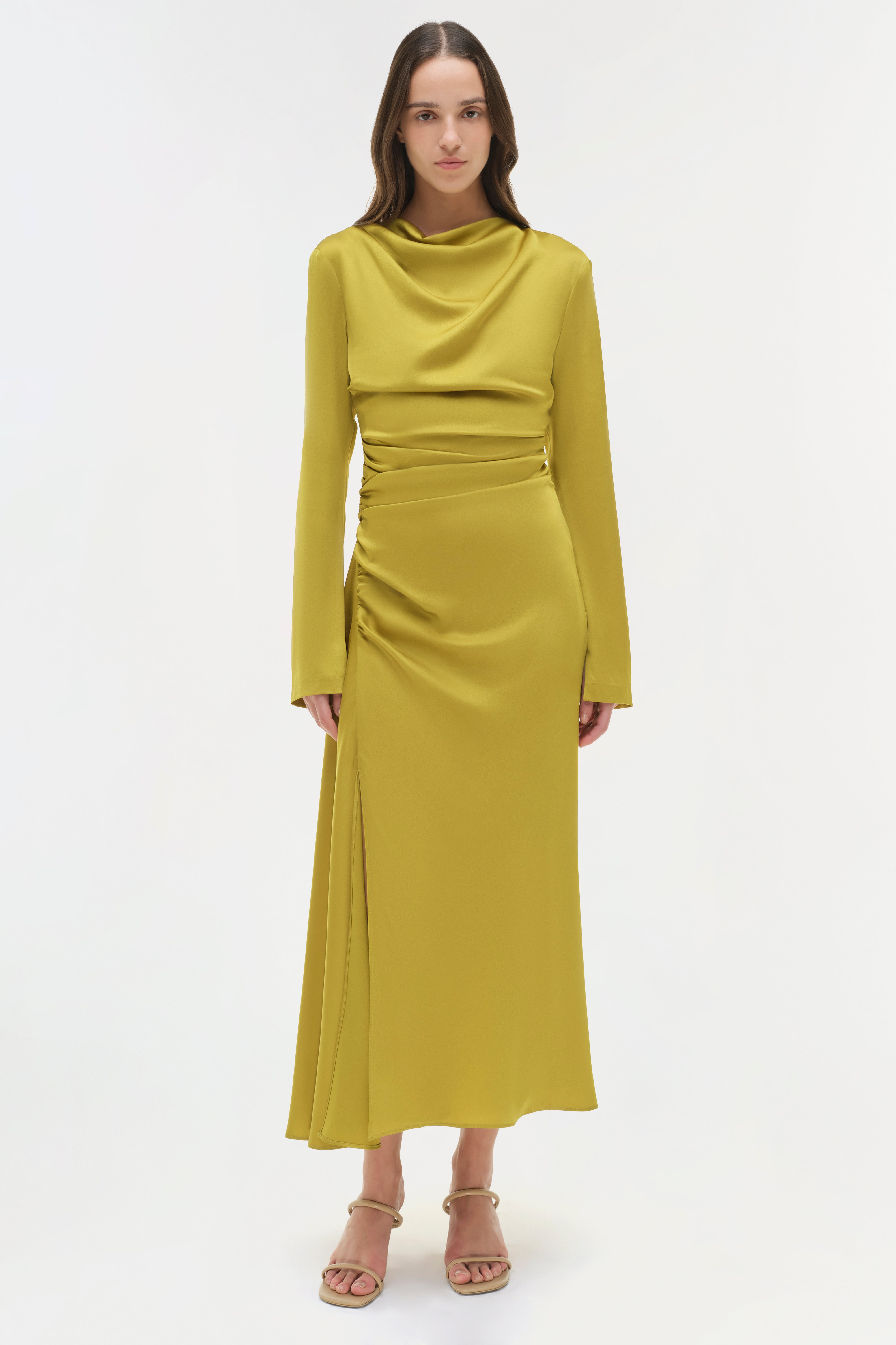 DRESSES/JUMPSUITS Odessa Midi Dress in Pear Simkhai