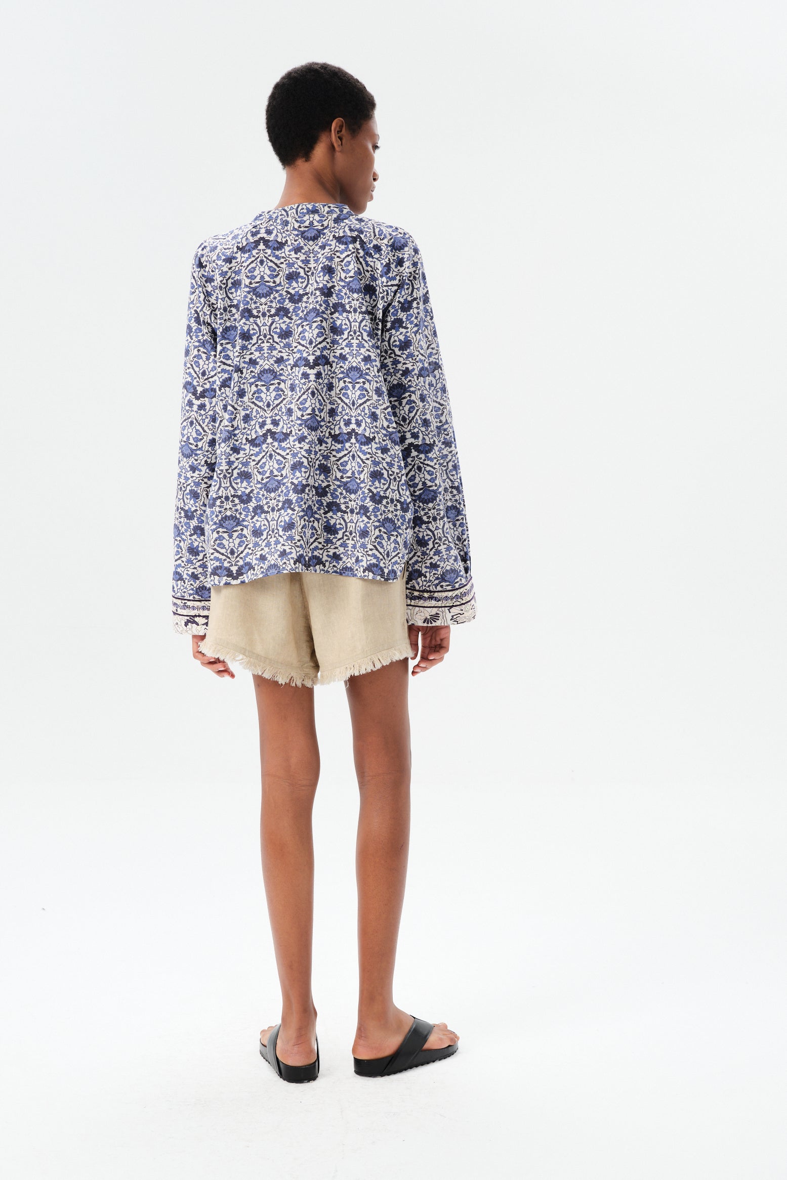 BLOUSES/SHIRTS/TOPS Alvear Josephine Blouse in Navy Rose Maria Cher