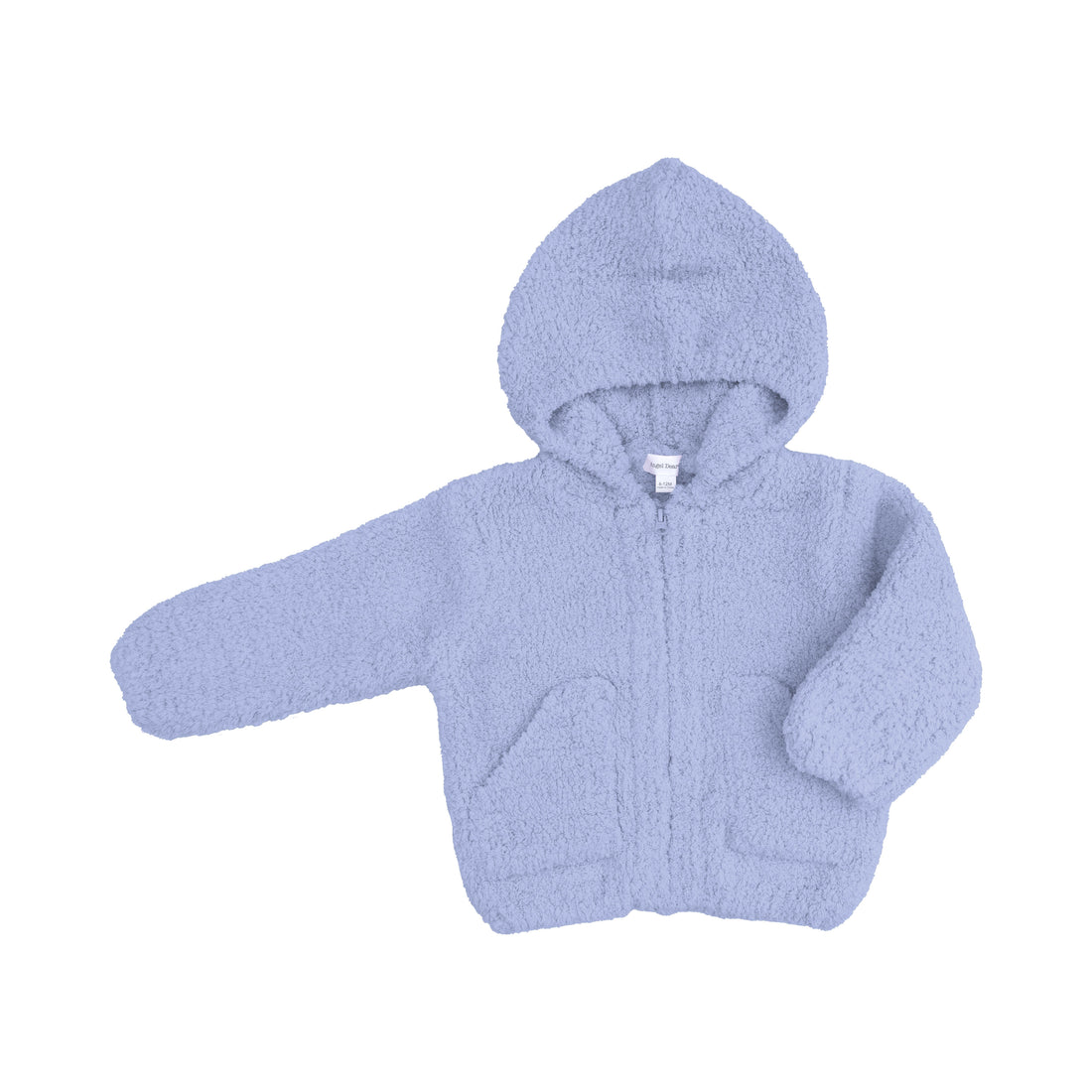 CHILDREN'S APPAREL Baby Chenille Hoodie in Dusty Blue Angel Dear