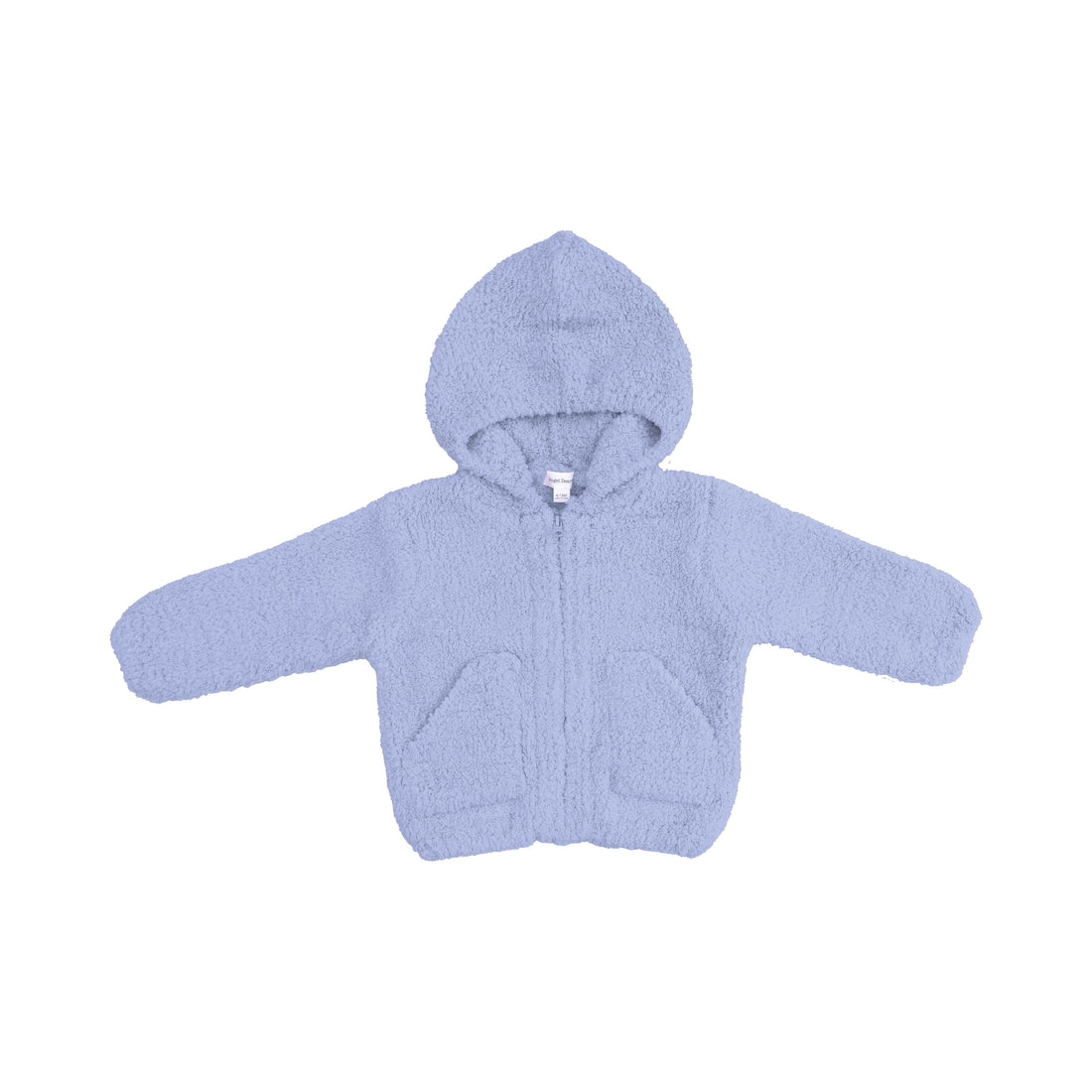 CHILDREN'S APPAREL Baby Chenille Hoodie in Dusty Blue Angel Dear