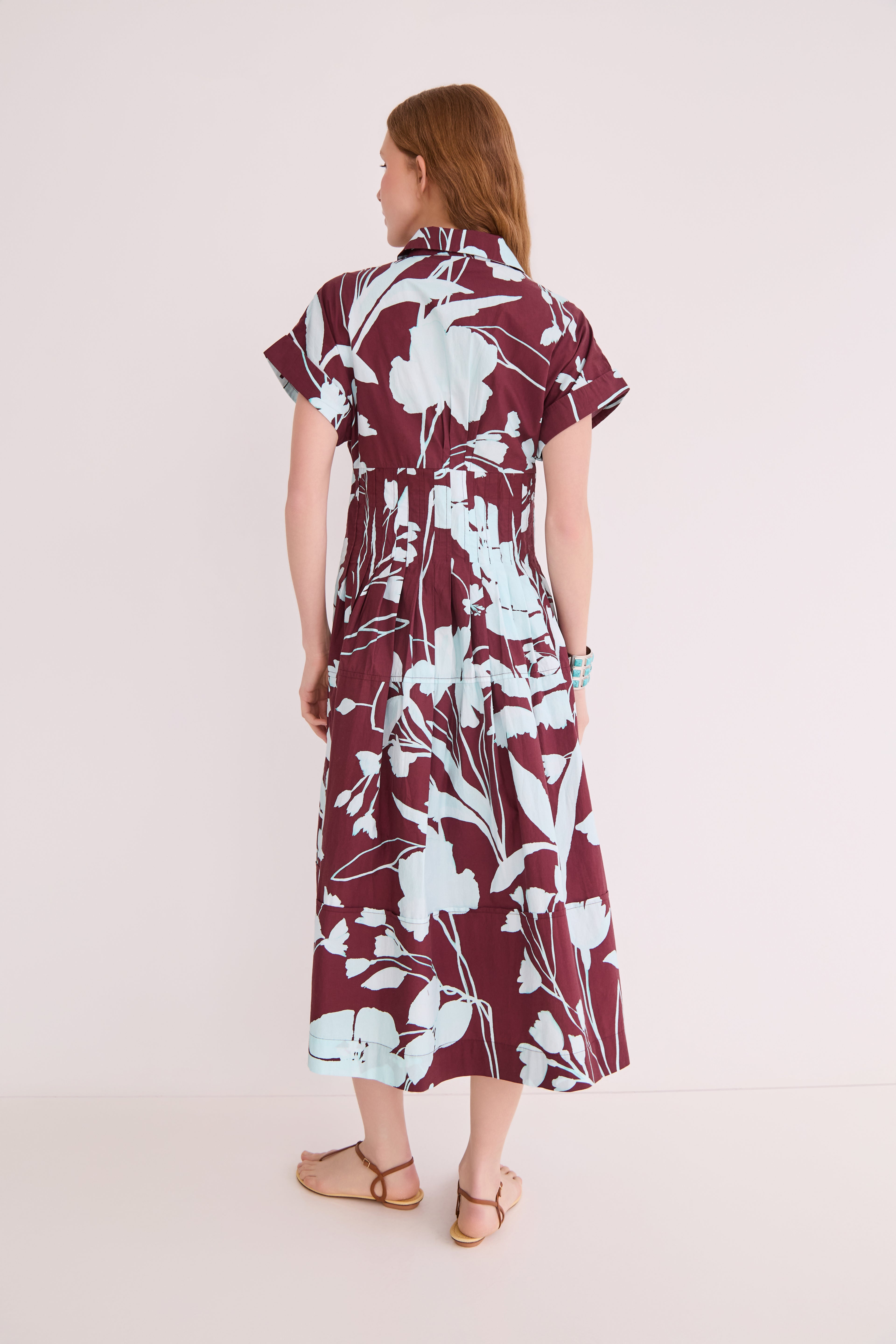 DRESSES/JUMPSUITS Nash Midi Dress in Botanic Maroon Cara Cara