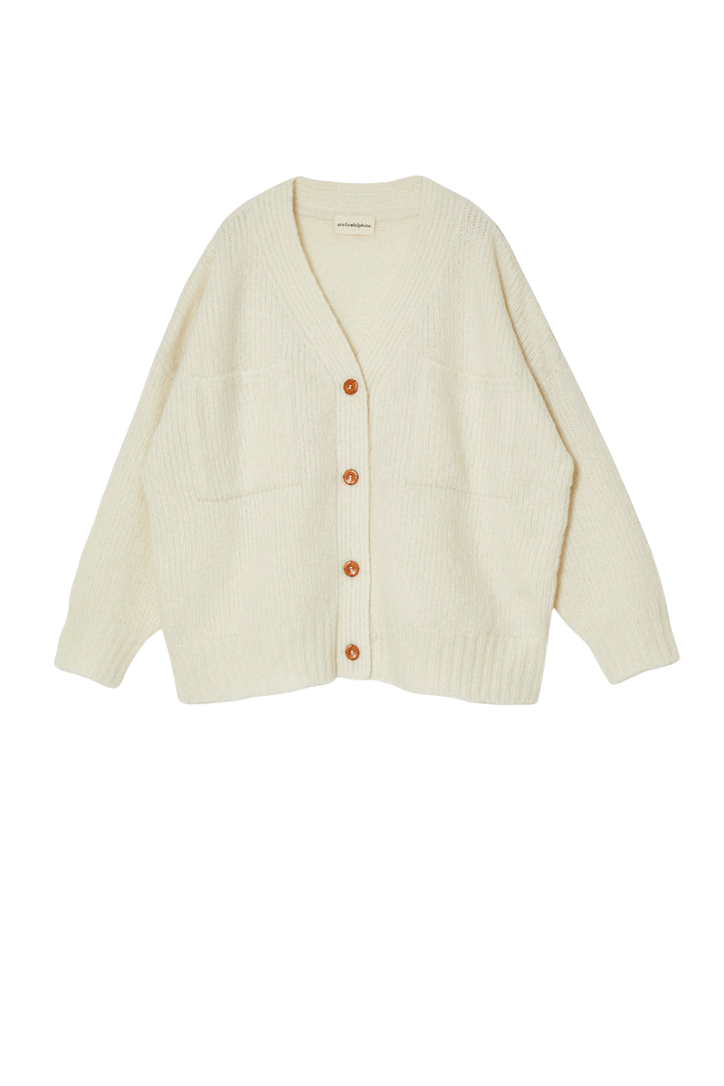 SWEATERS Amelia Cardigan in Cream Atelier Delphine