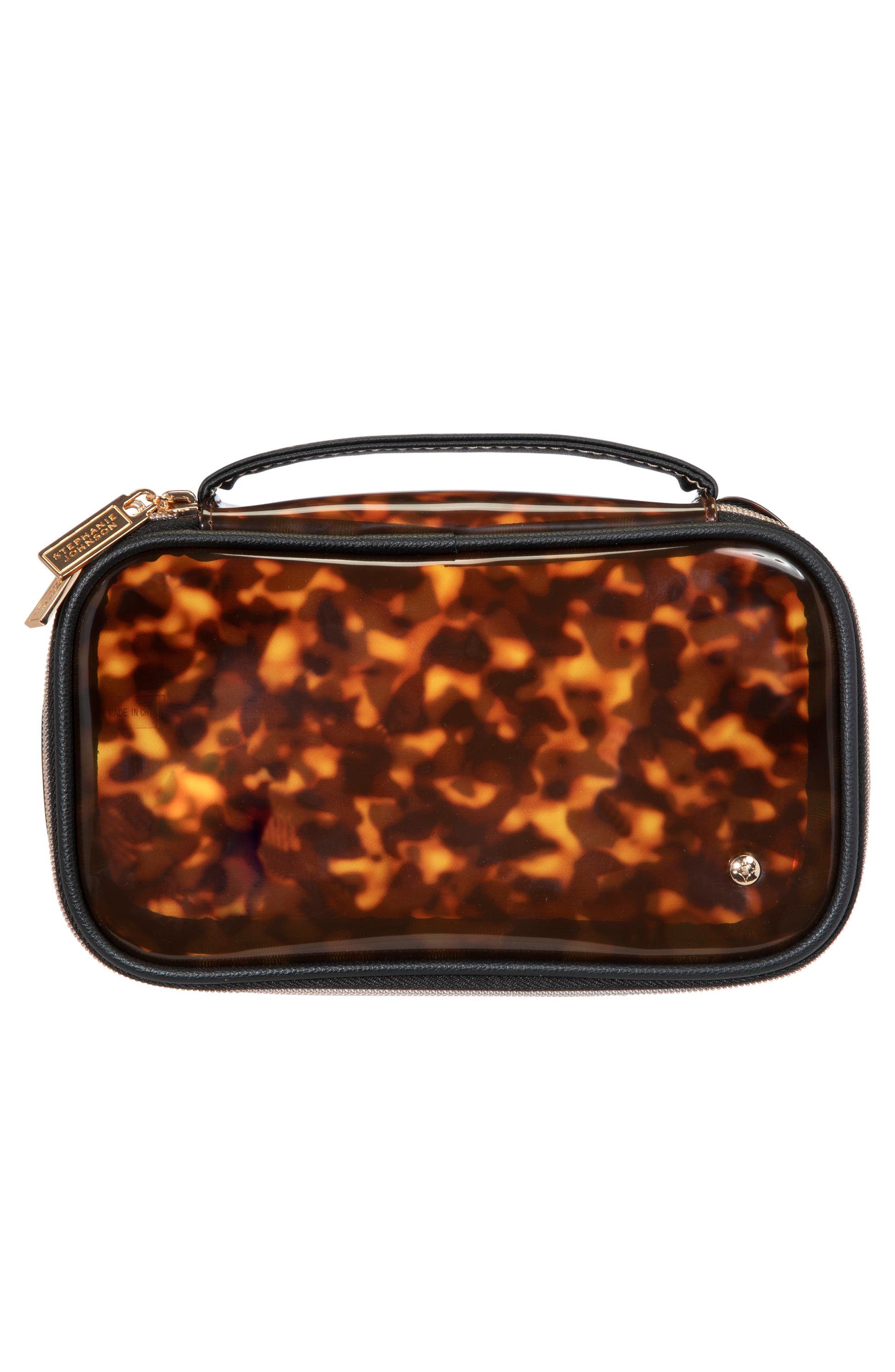 ACCESSORIES Medium Claire Tortoise Makeup Case Stephanie Johnson