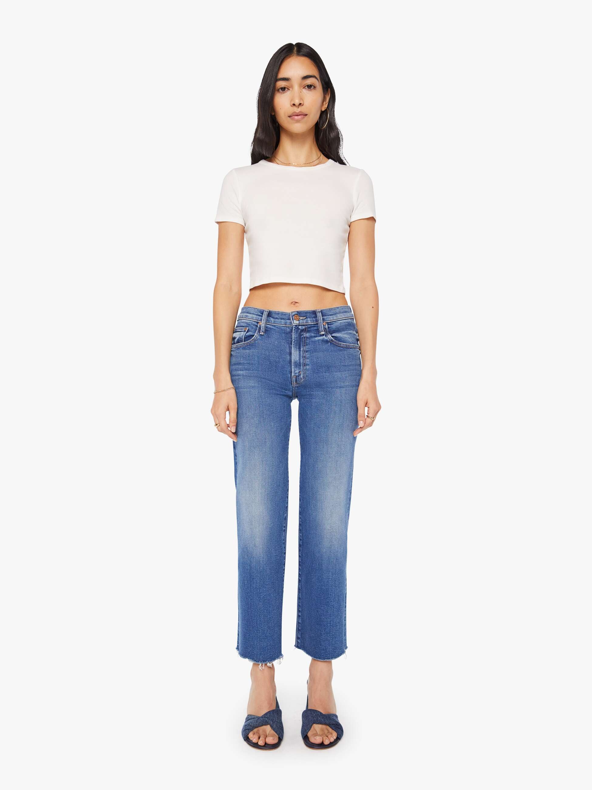 DENIM Mid Rise Rambler Ankle Jean in Dugout Mother