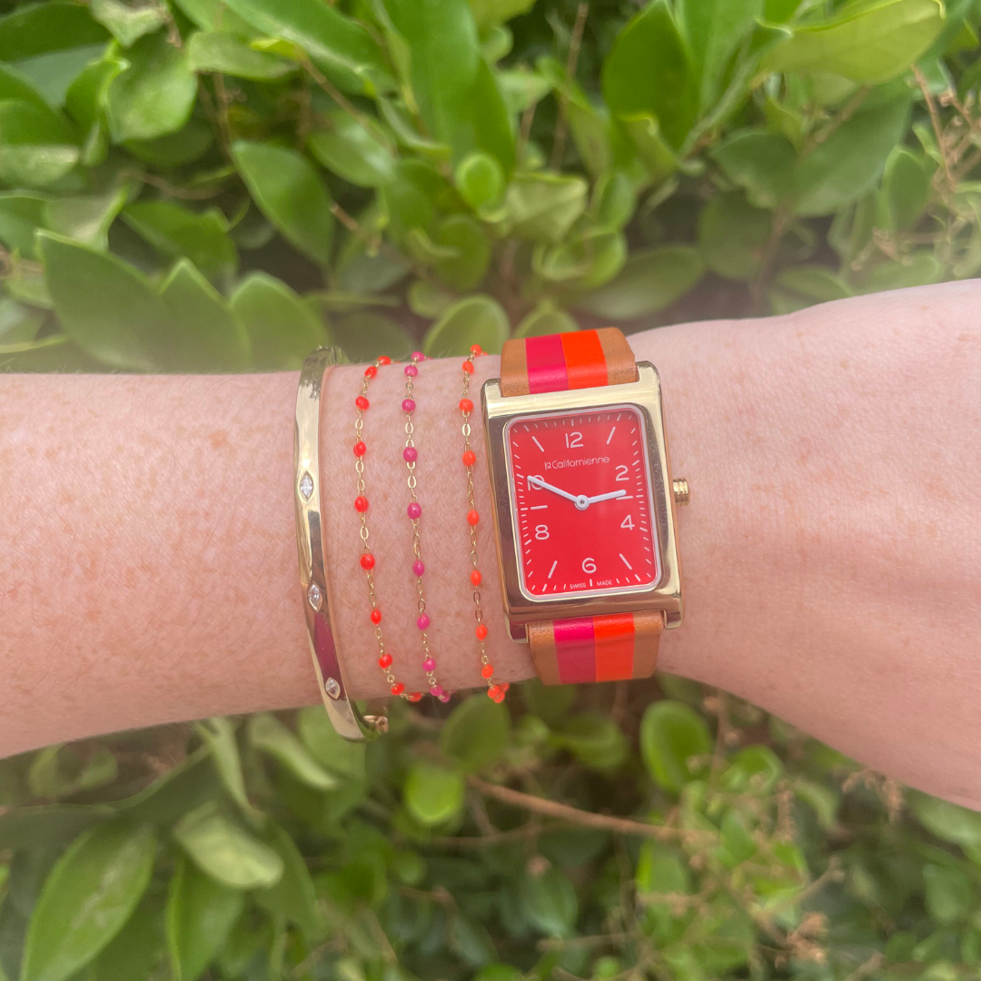 Watches La Californienne Daybreak Watch in Hot Pink and Orange La Californienne