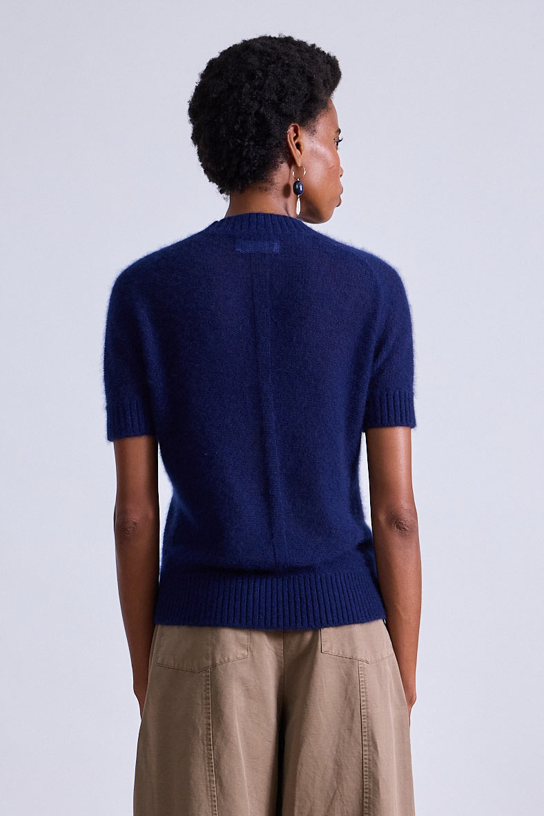 SWEATERS Softest Silk Cashmere Tee in Navy Apiece Apart