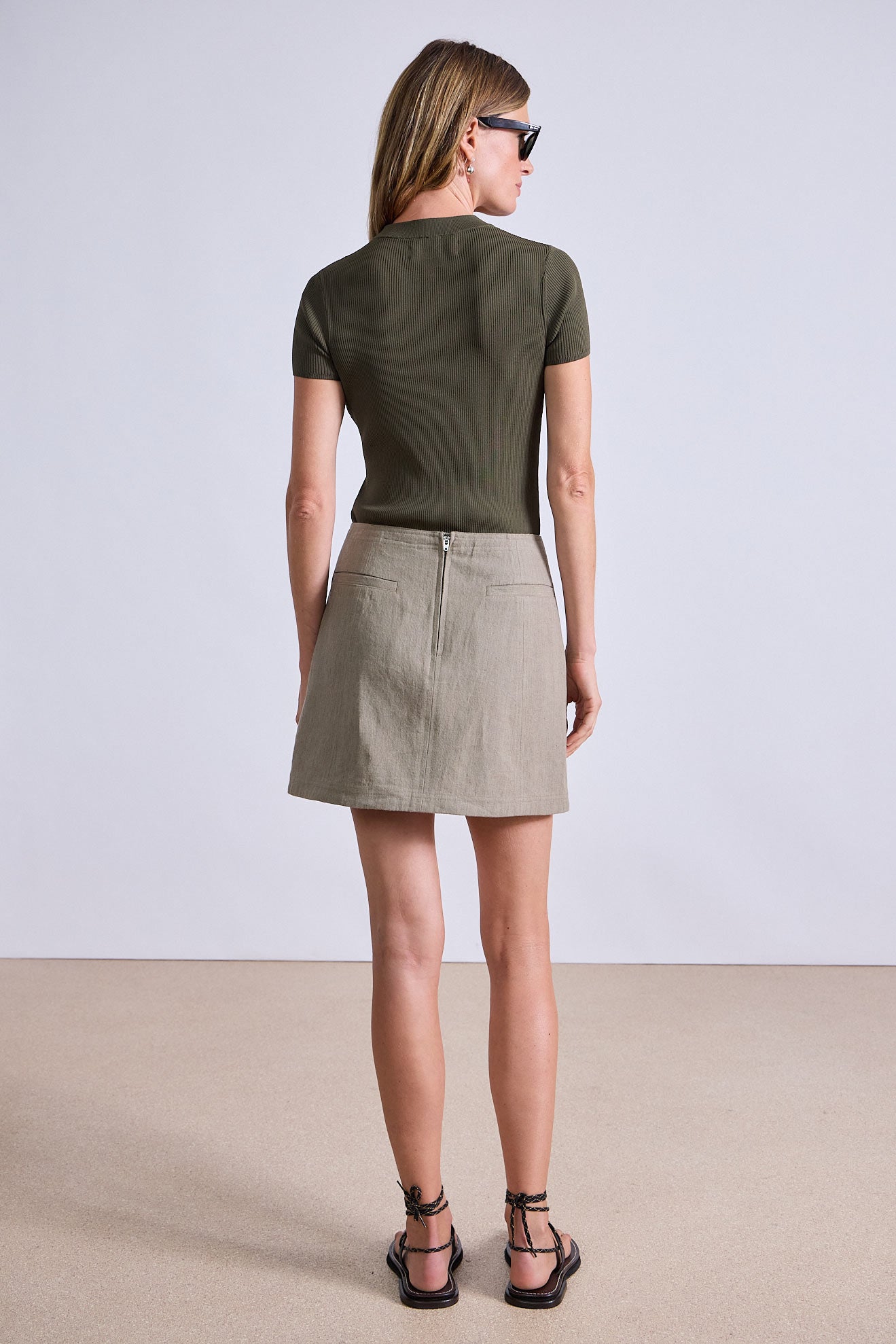 SKIRTS Chi Mini Skirt in Moss Apiece Apart