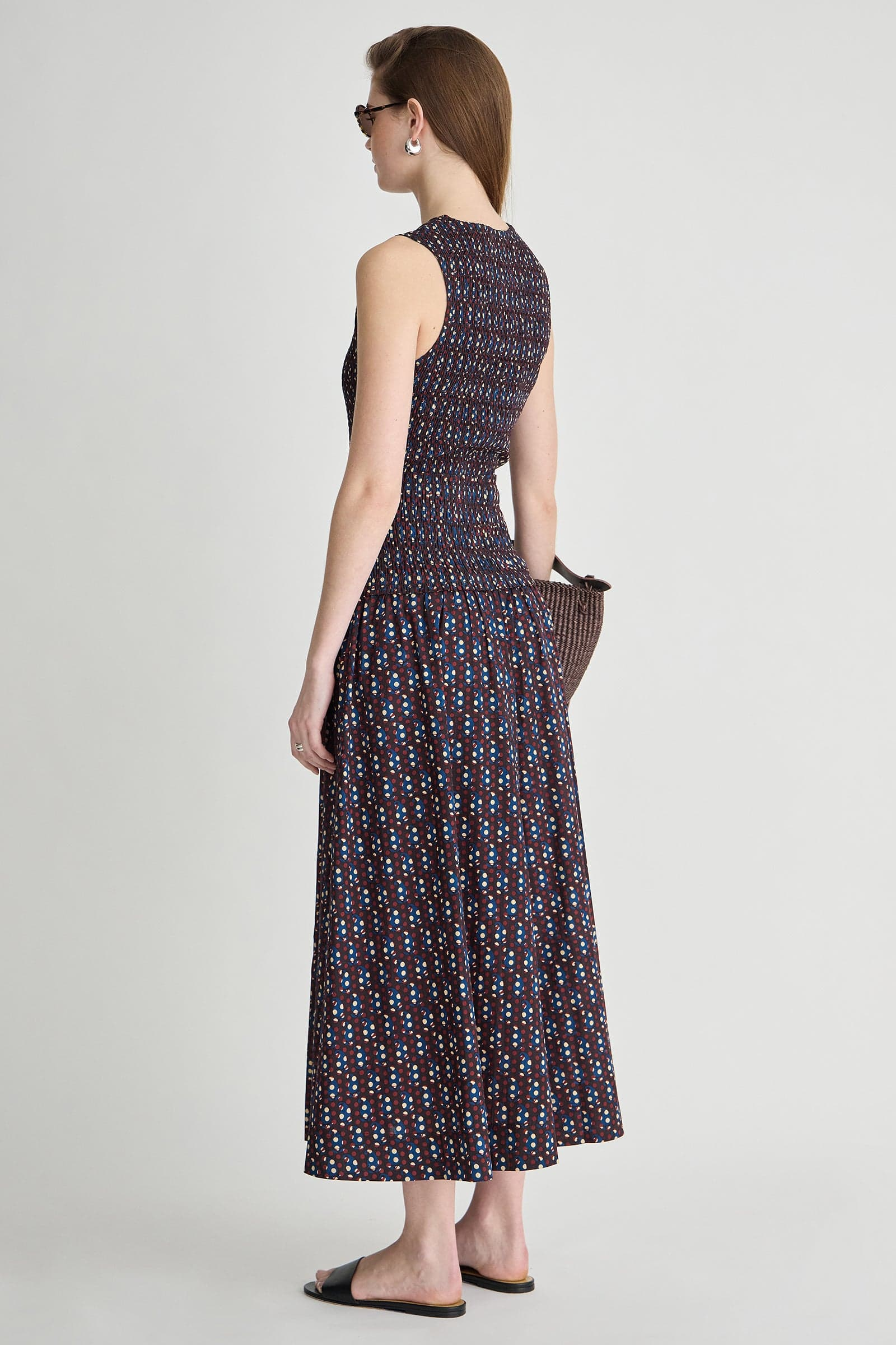 DRESSES/JUMPSUITS Siempre Tank Maxi Dress in Block Print Polka Apiece Apart