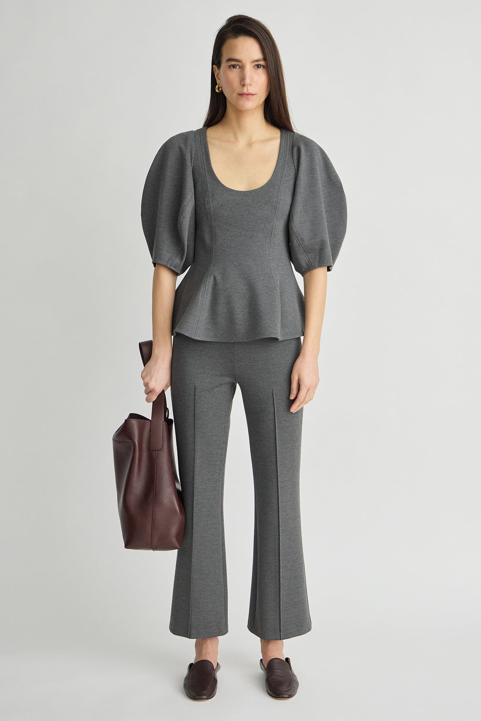 PANTS/SHORTS Ponte Rene Pull on Pant Heather Grey Apiece Apart