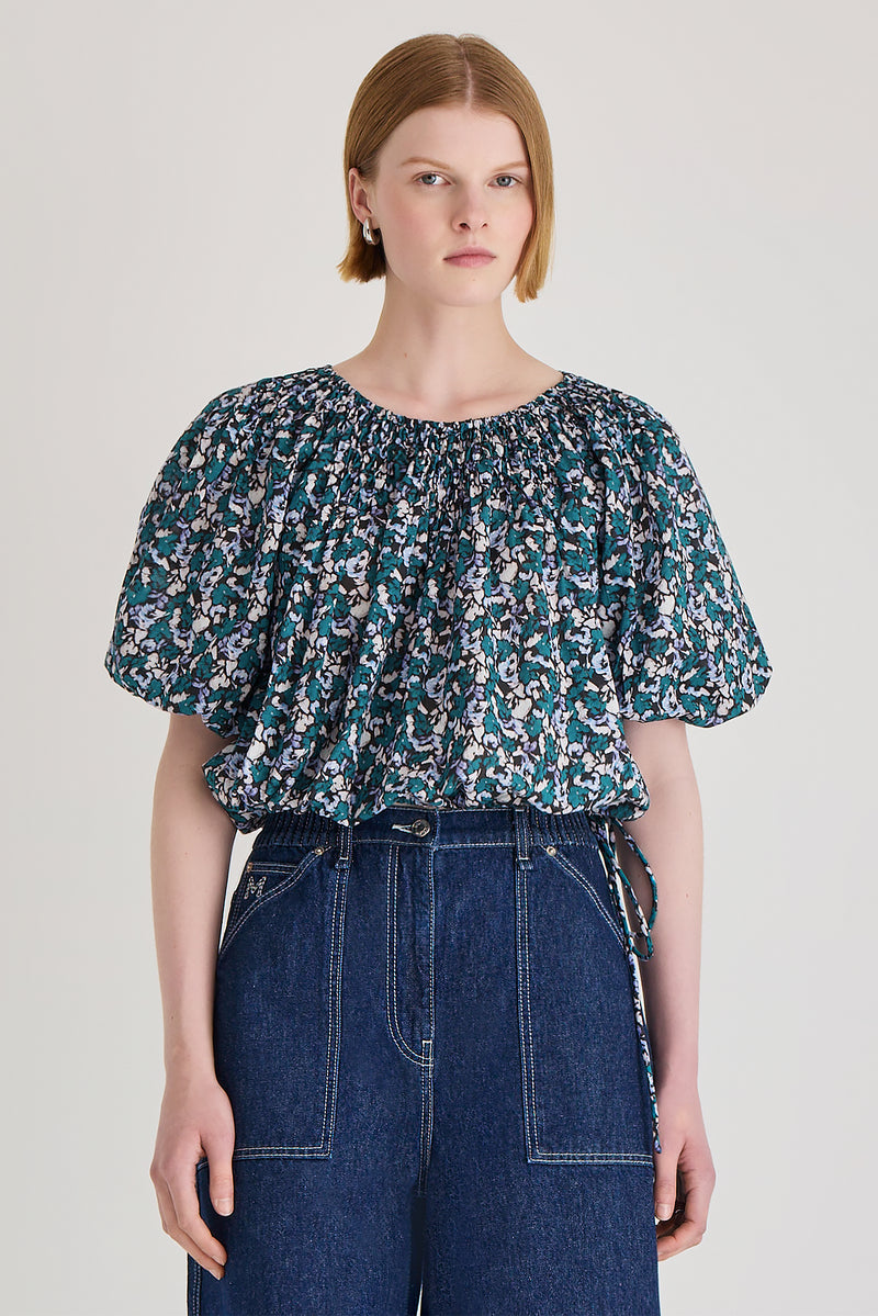 BLOUSES/SHIRTS/TOPS Lotus Print Top in Mosaic Drift Merlette