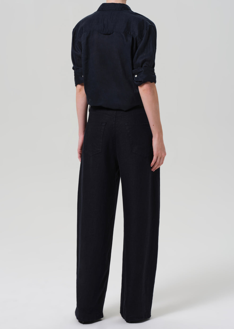 PANTS/SHORTS Linen Brynn Drawstring Trouser in True Navy Citizens of Humanity