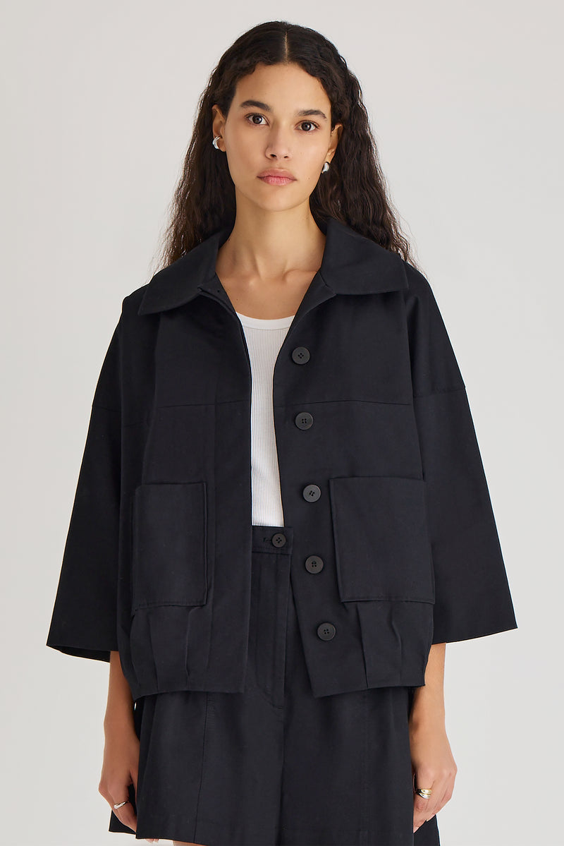 COATS/JACKET Solara Dress in Black Merlette