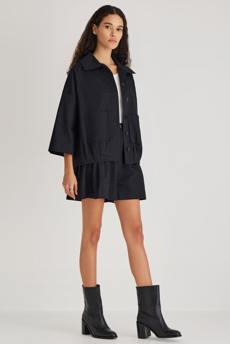 COATS/JACKET Solara Dress in Black Merlette