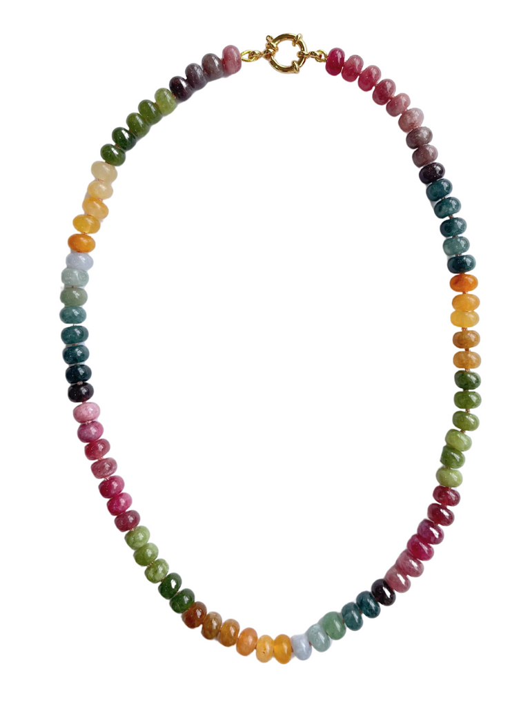 FASHION JEWELRY Large Rainbow Beaded Necklace Teressa Shepherd