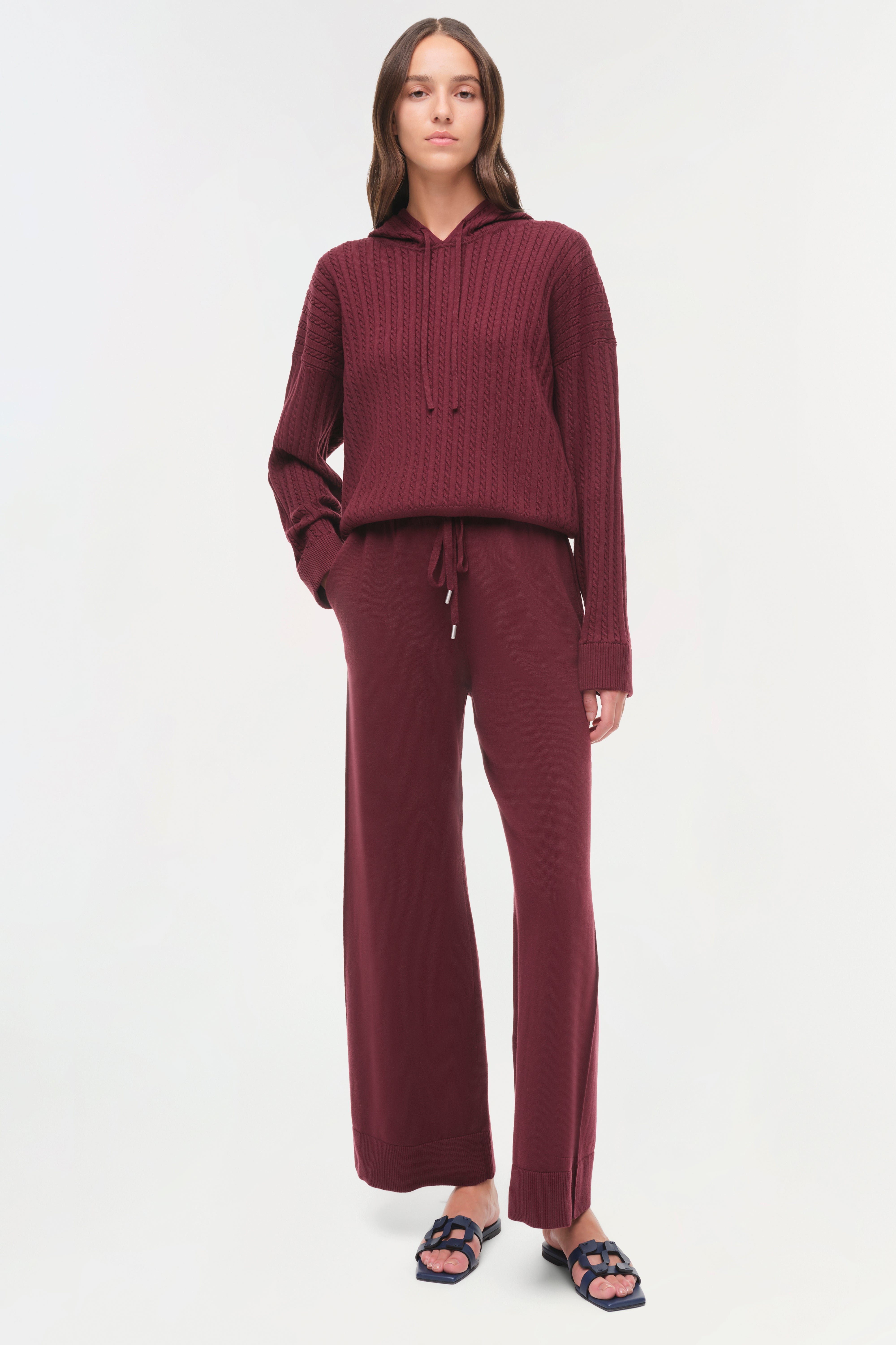 LOUNGE Tillie Travel Pant in Sangria Simkhai