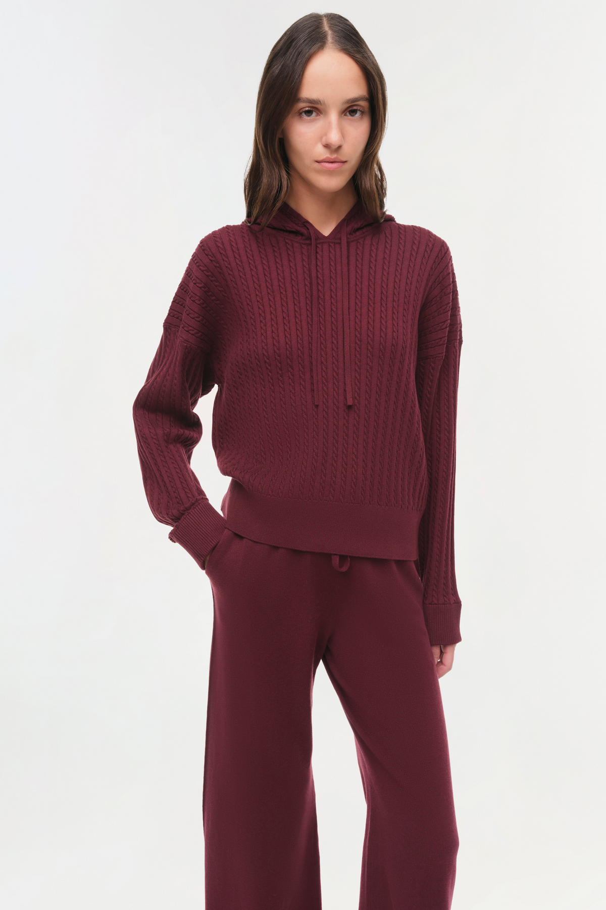 LOUNGE Tillie Travel Pant in Sangria Simkhai
