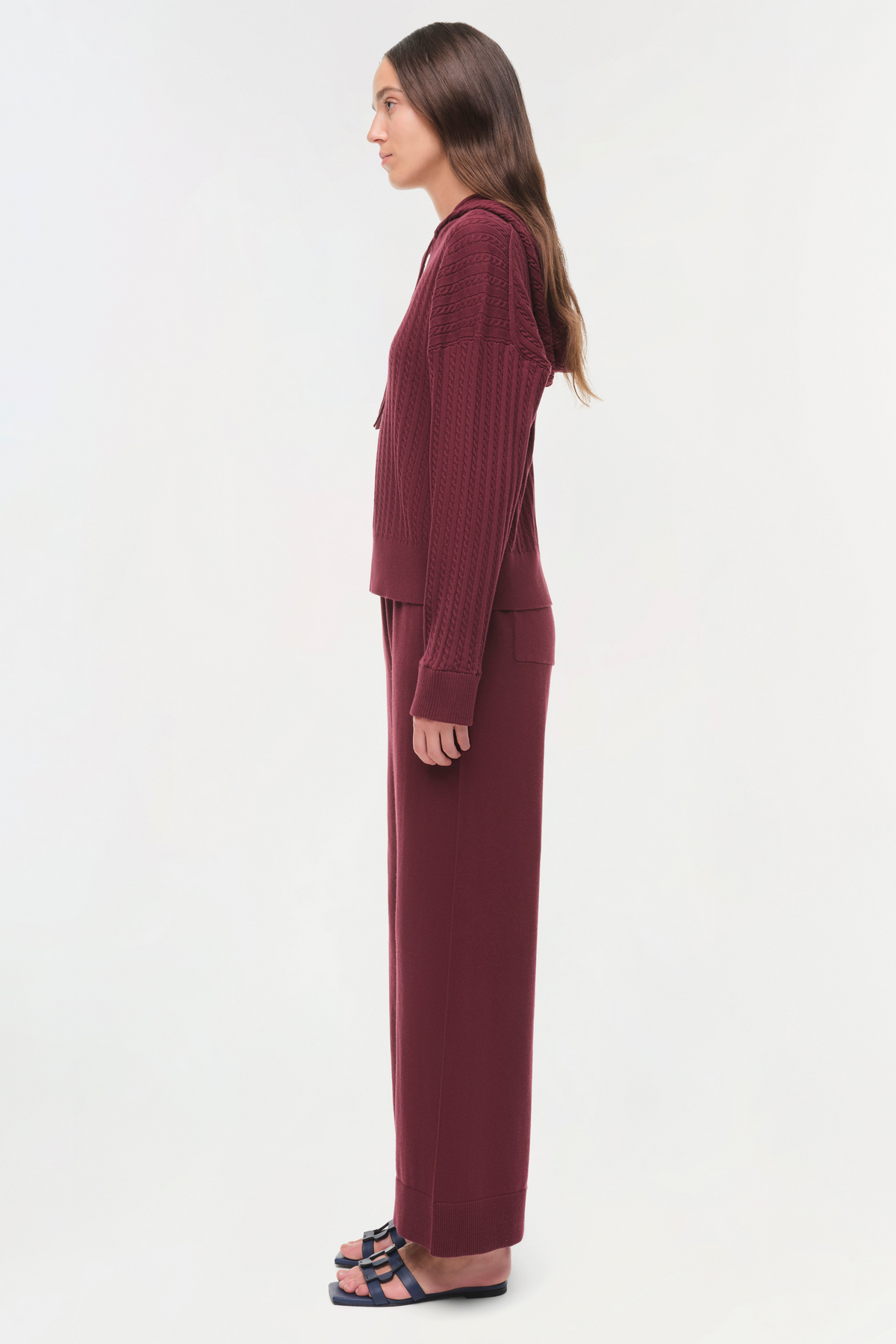 LOUNGE Tillie Travel Pant in Sangria Simkhai