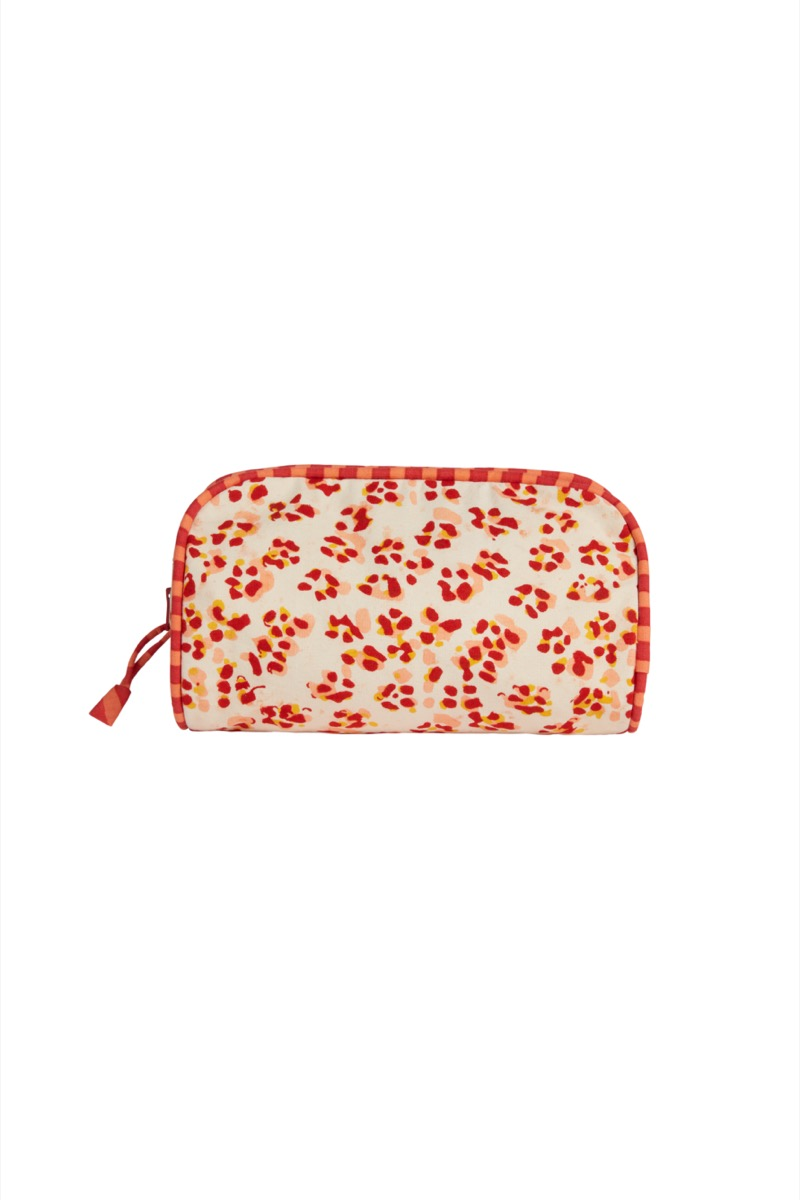 ACCESSORIES Large Goretta Pencil Bag in Red Leopard Lisa Corti