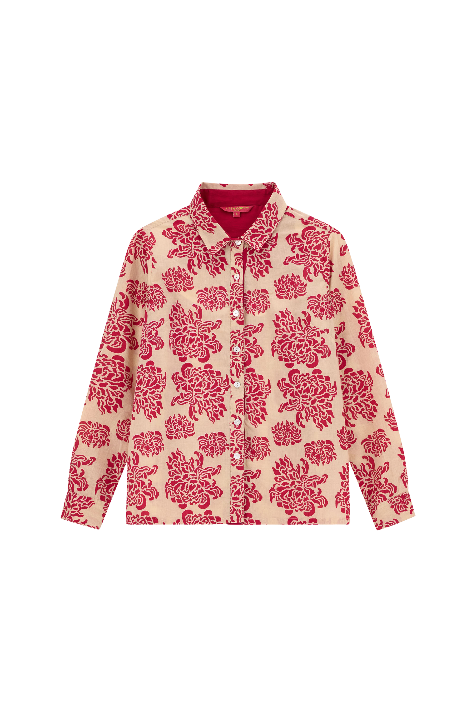 BLOUSES/SHIRTS/TOPS Bella Shirt in Ivory & Fuxia Lisa Corti