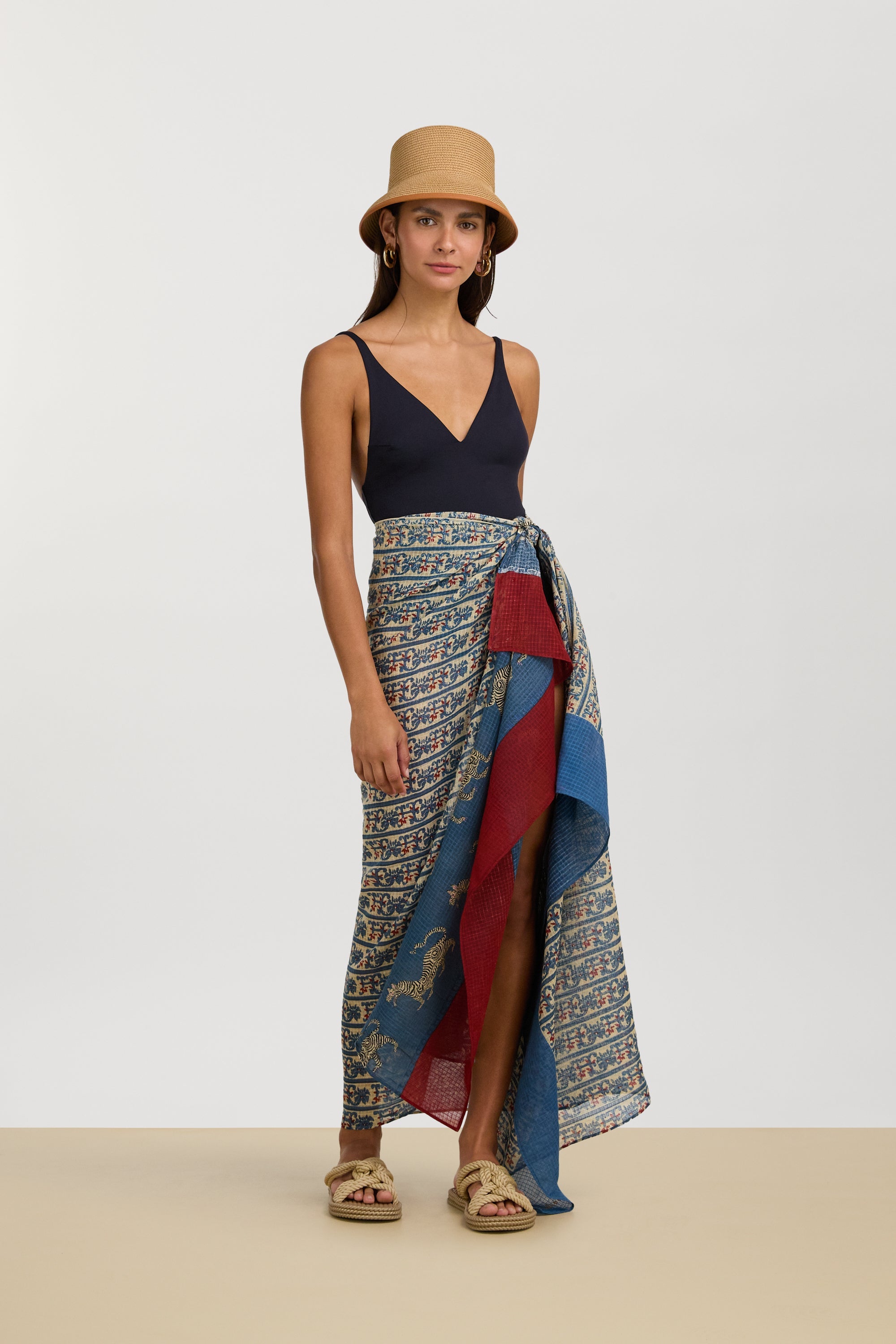 ACCESSORIES Kotadoria Sarong in Dragon Tiger Ivory Lisa Corti