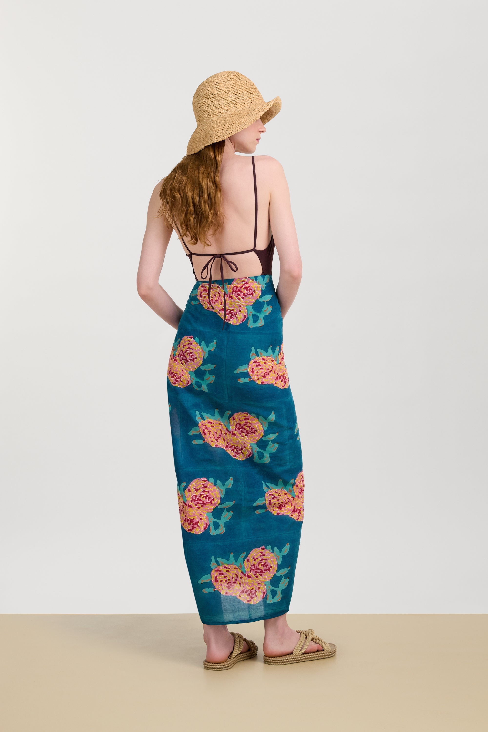 ACCESSORIES MUL MUL PAREO IN DARK TEAL Lisa Corti