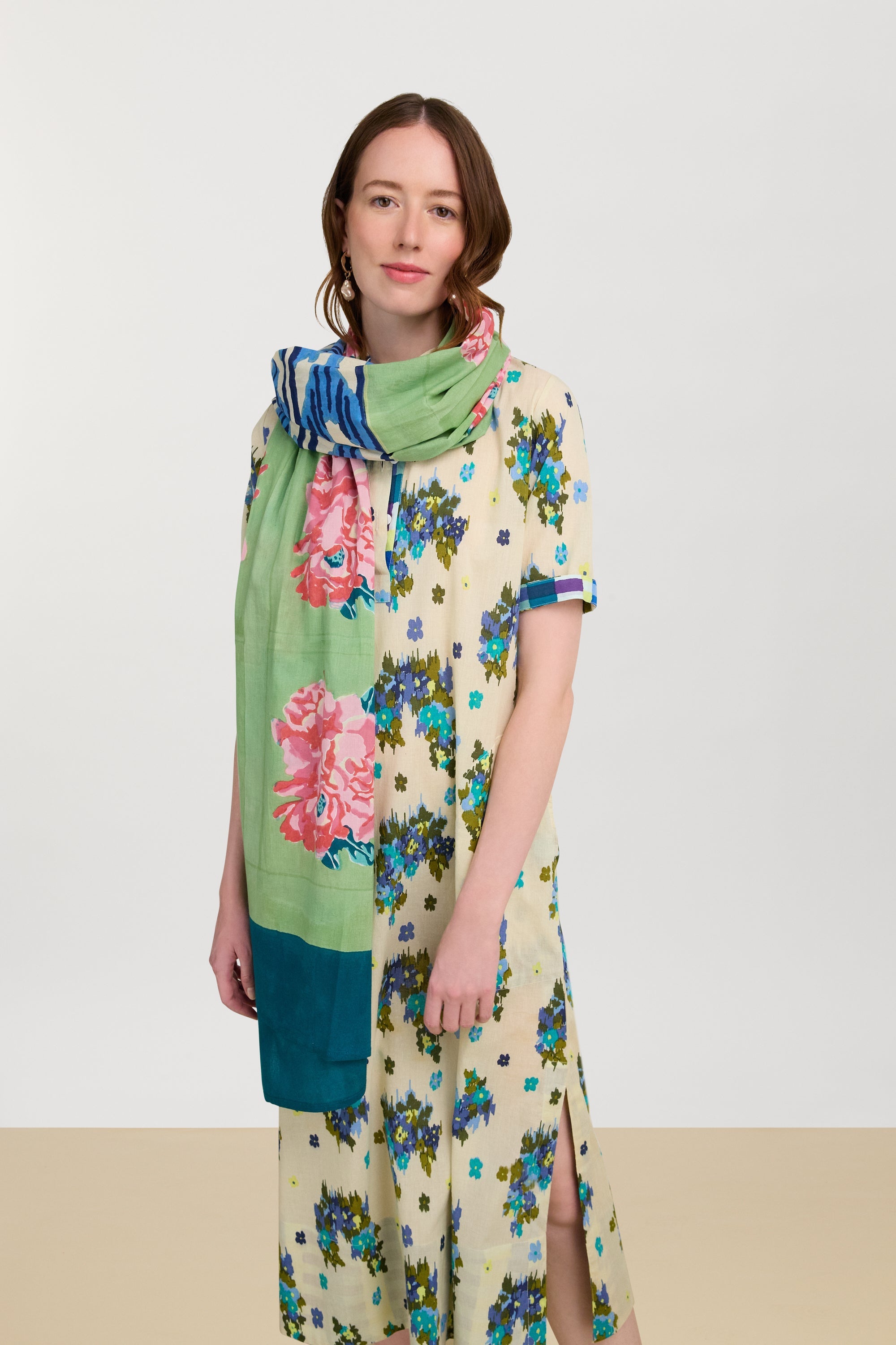 ACCESSORIES Mul Mul Sarong in Nina's Rose Mint Lisa Corti