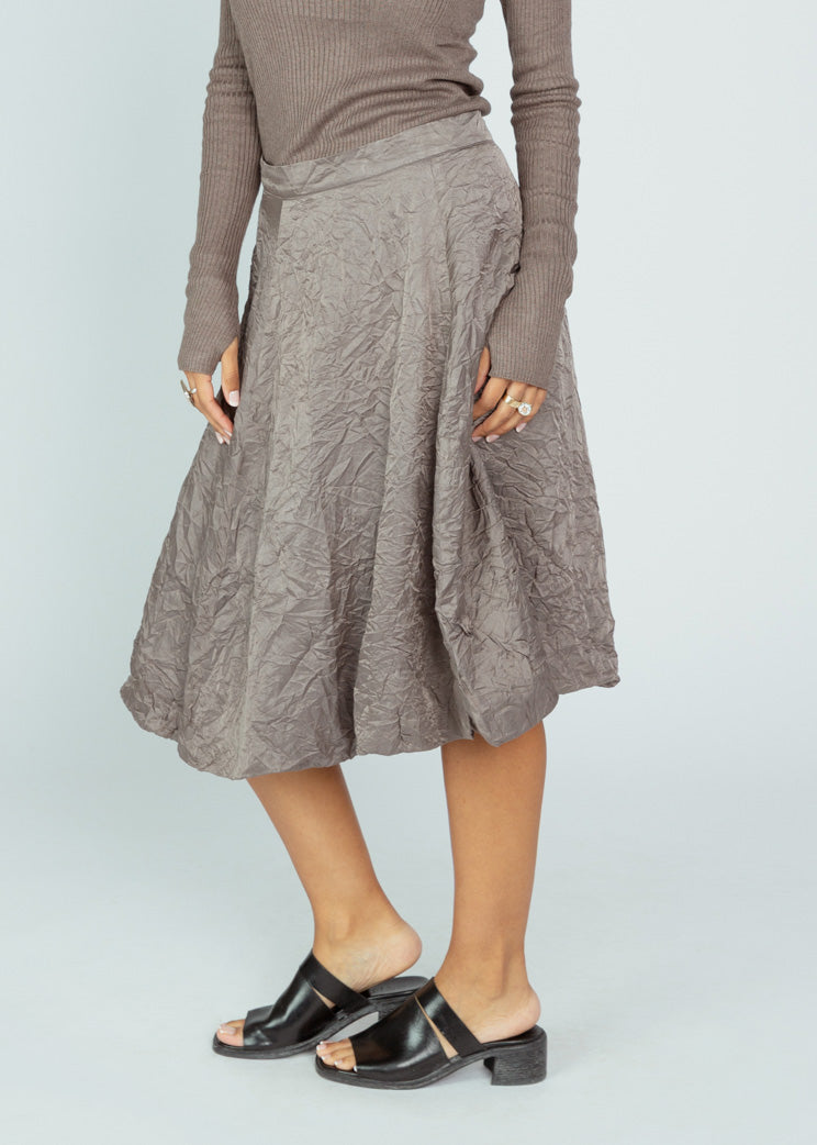 SKIRTS Pouf Skirt in Caviar Brazeau Tricot