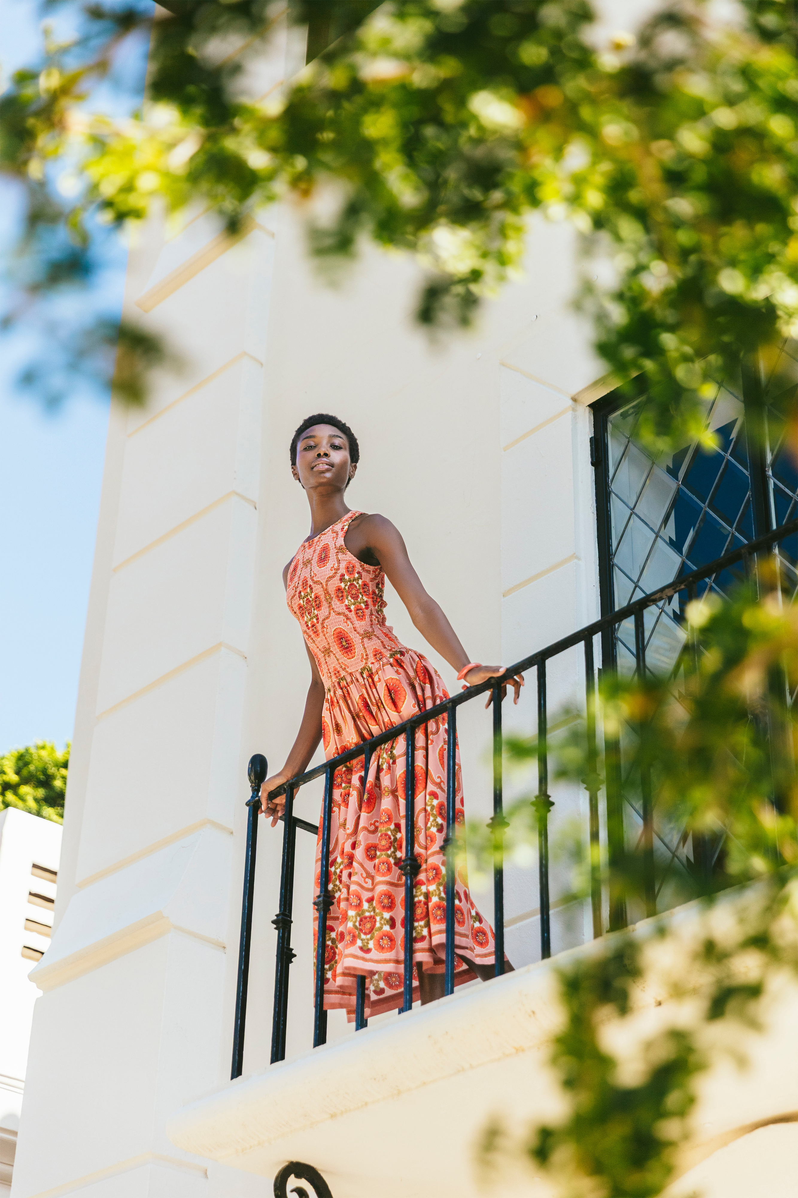 DRESSES/JUMPSUITS Leandra Dress in Mod Floral Brick Cara Cara