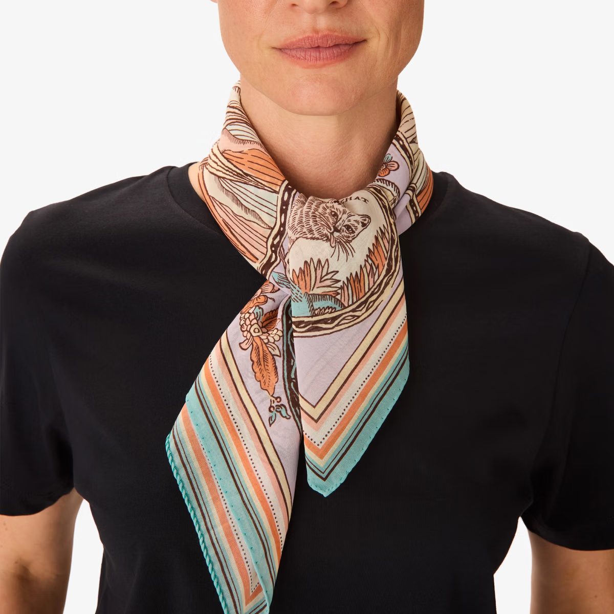 ACCESSORIES Cotton Chance Square Scarf in Parma Inoui Editions