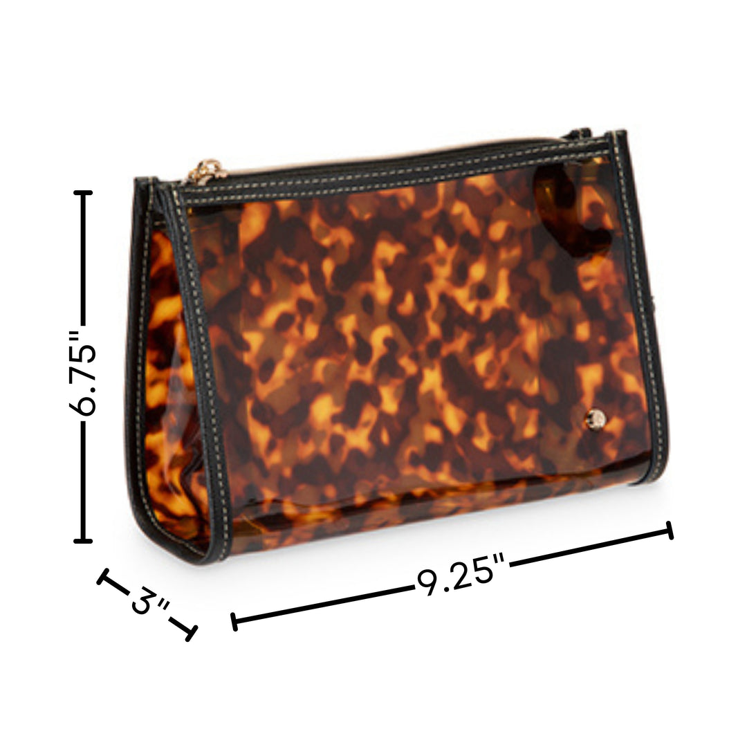 ACCESSORIES Medium Tortoise Zip Cosmetic Bag Stephanie Johnson