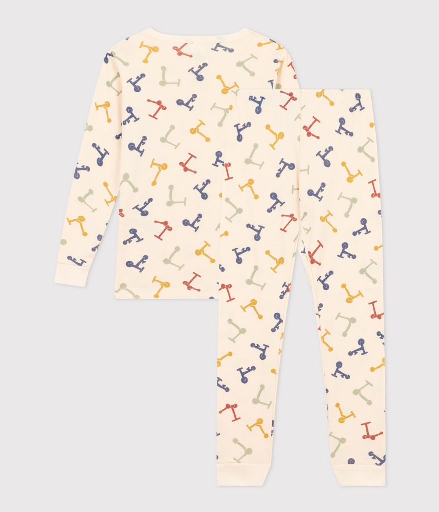 CHILDREN'S APPAREL Scooter PJs in Cream Petit Bateau