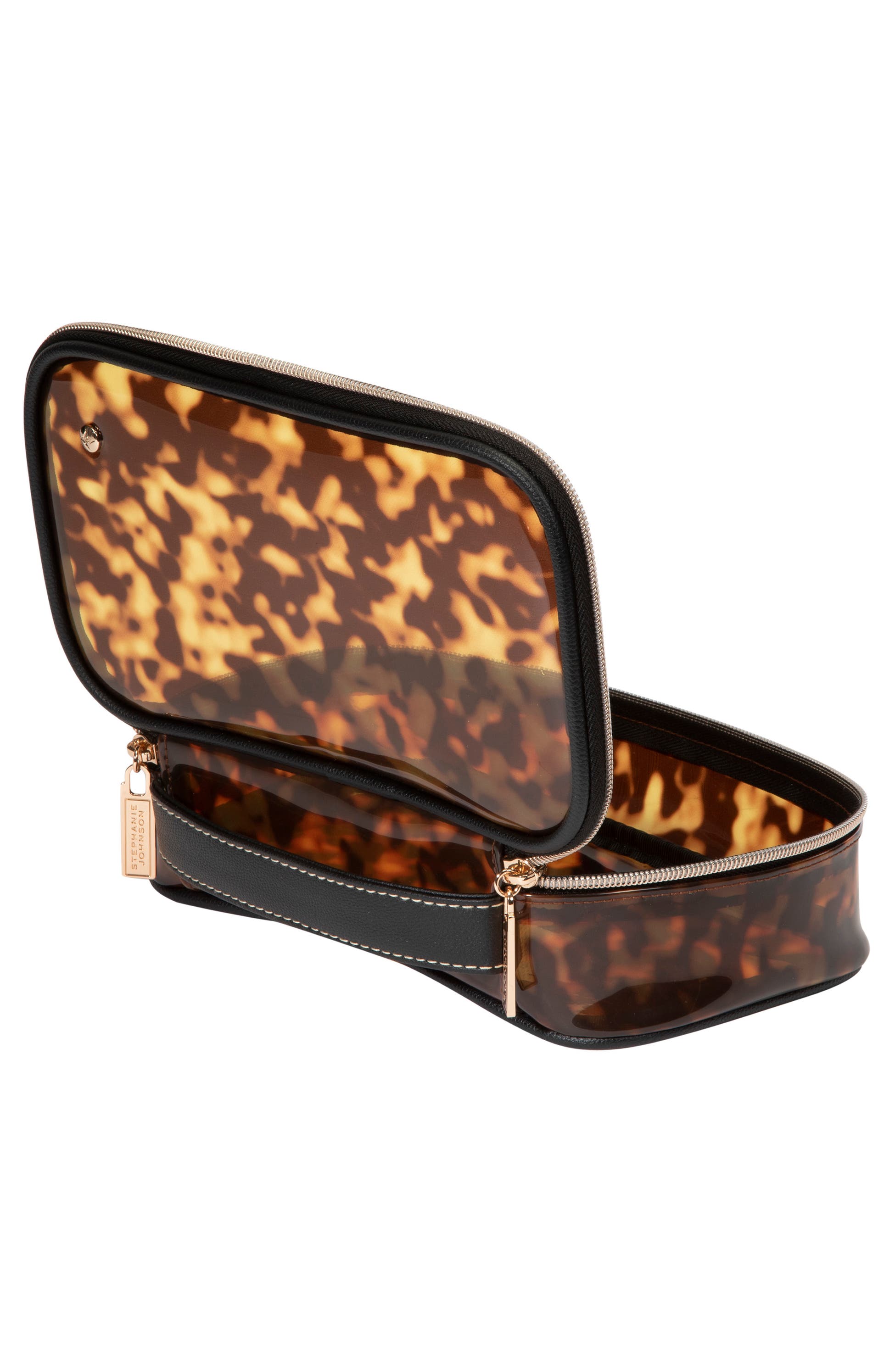 ACCESSORIES Medium Claire Tortoise Makeup Case Stephanie Johnson