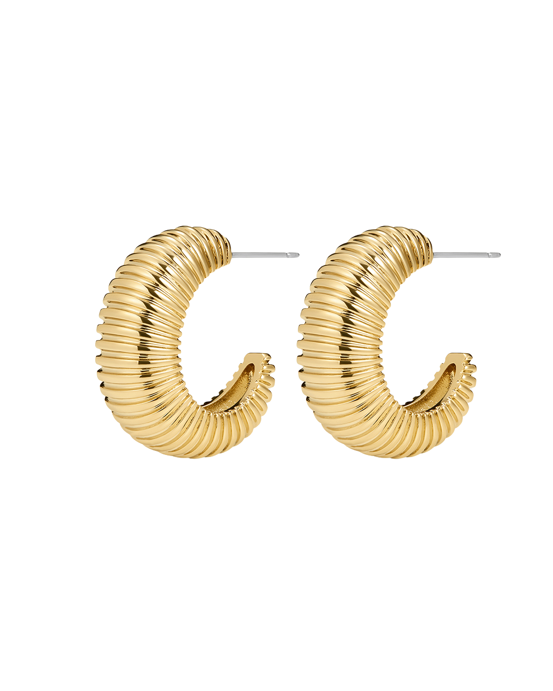 FASHION JEWELRY XL Georgia Ridged Hoops Luv Aj