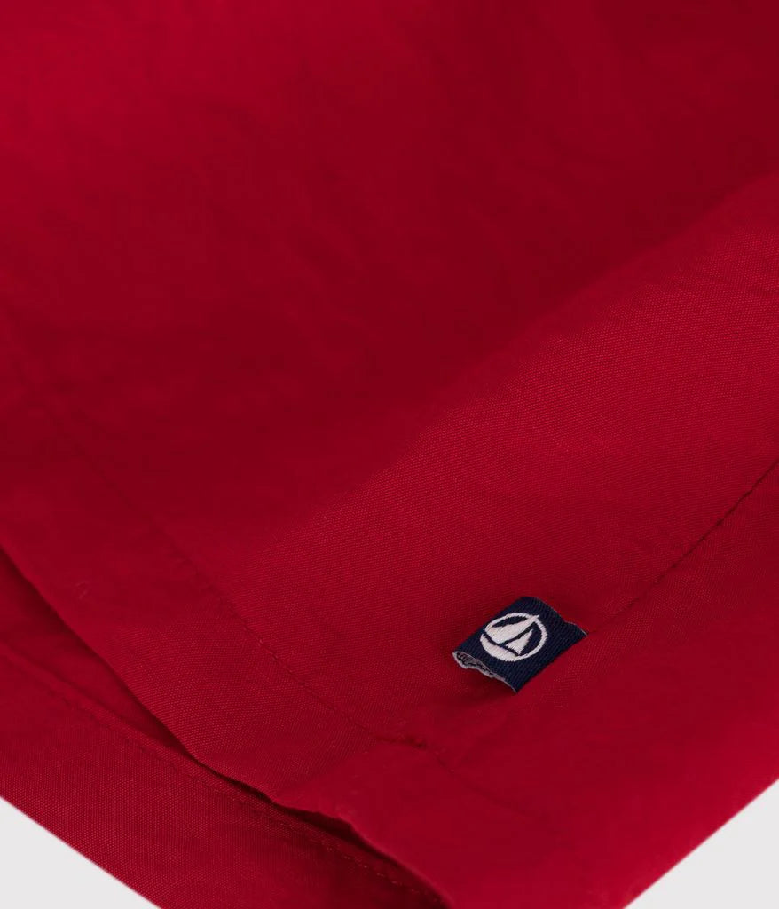 CHILDREN'S APPAREL Baby Dress with Ruffle in Red Petit Bateau