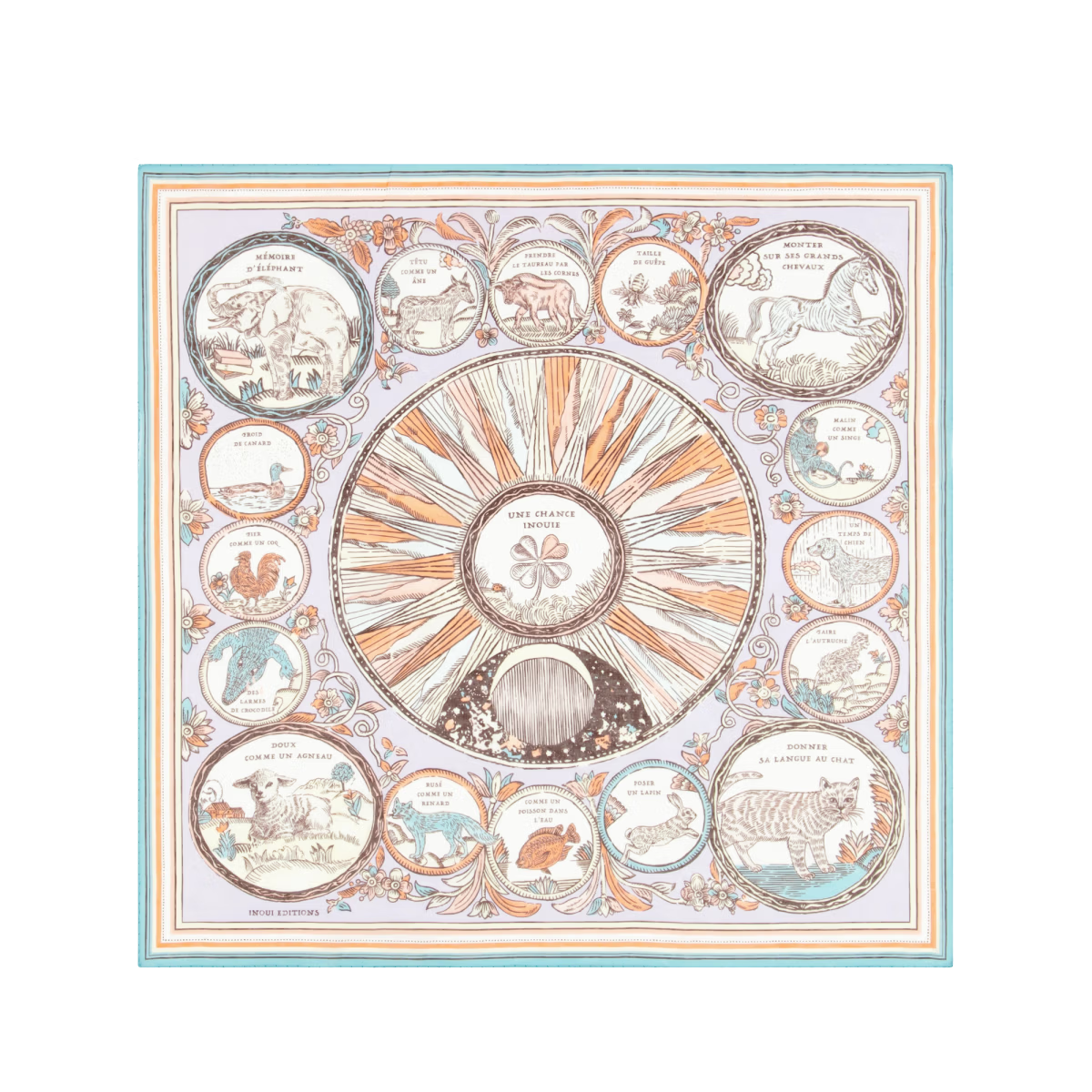ACCESSORIES Cotton Chance Square Scarf in Parma Inoui Editions