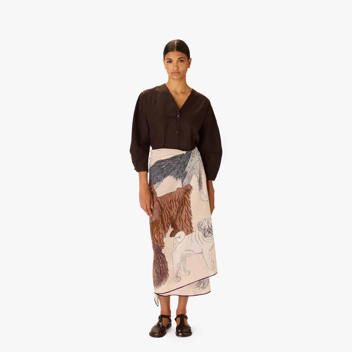 ACCESSORIES Cotton Toutou Scarf in White Inoui Editions