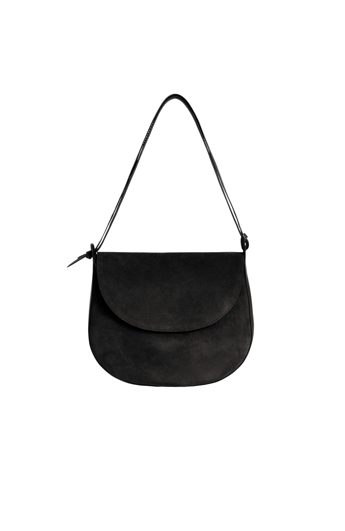 HANDBAGS Juliette Shoulder Bag in Black Suede Lemiz