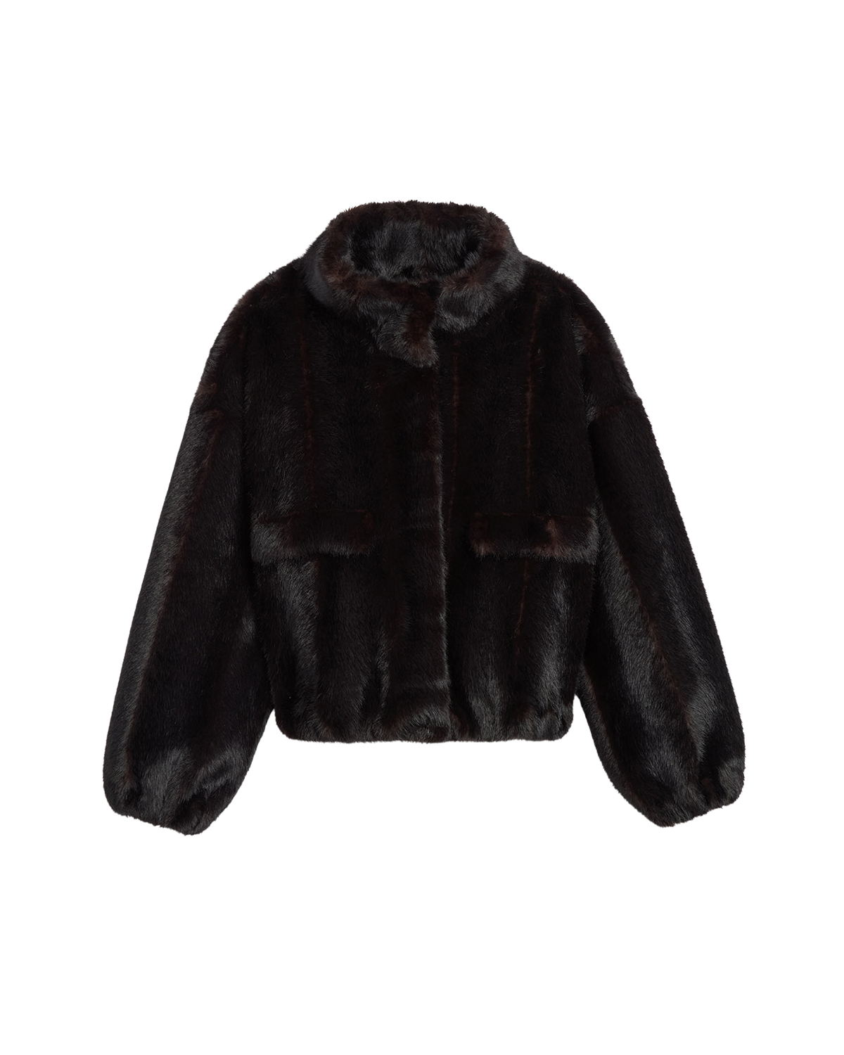 COATS/JACKET Iris Shaved Mink Bomber in Noir Multi Apparis